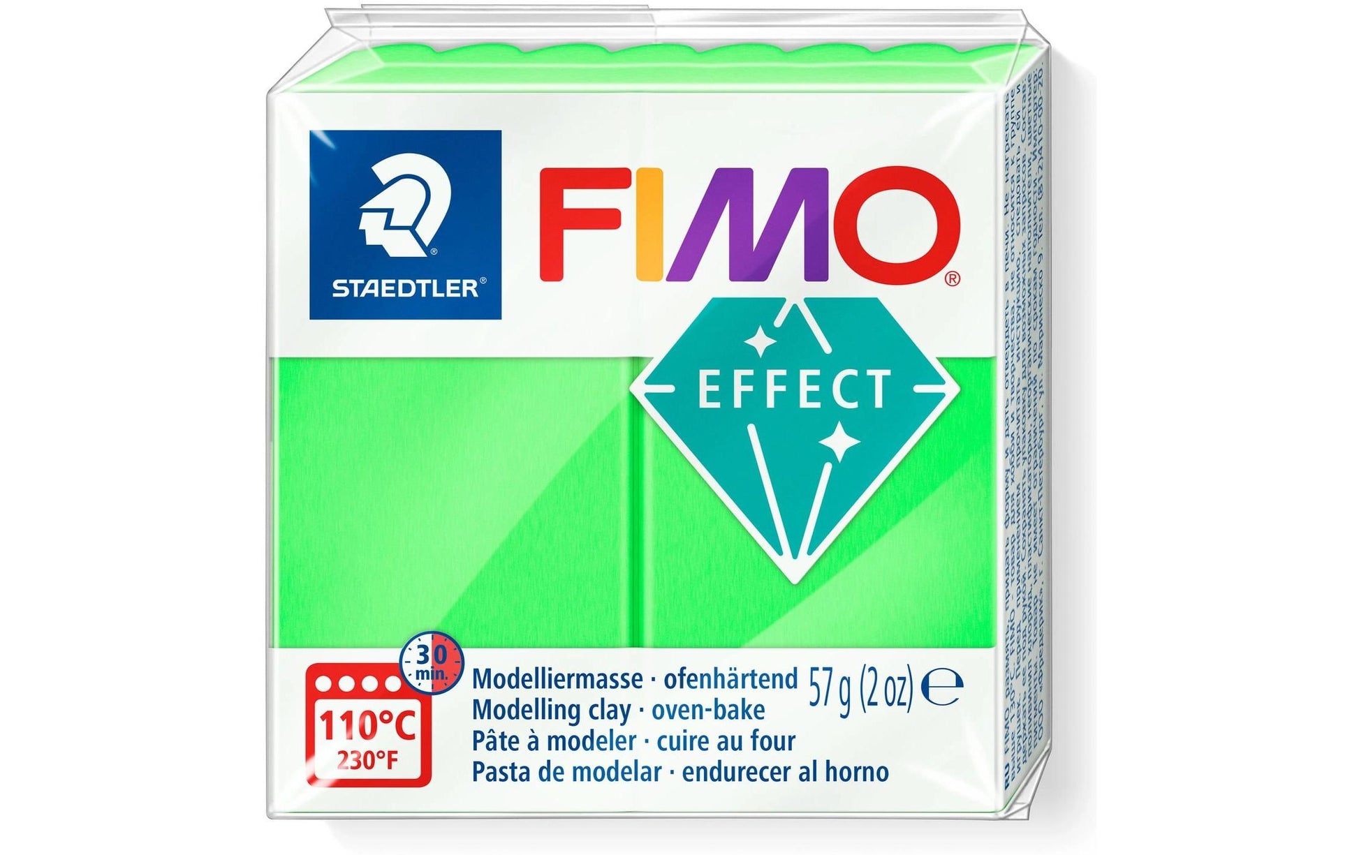 Staedtler Modelliermasse, Neongrün, ofenhärtend (110 °C, 30 min), 57 g