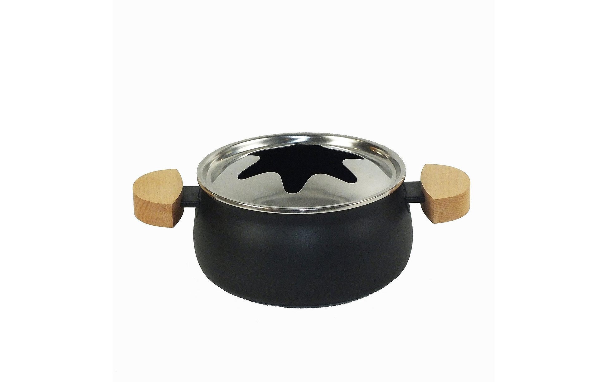 Kela Fondue-Set Natura – Ø 39 cm, Keramik, für Fondue Bourguignonne, Gas, Schwarz, 6 Personen, 23 Teile