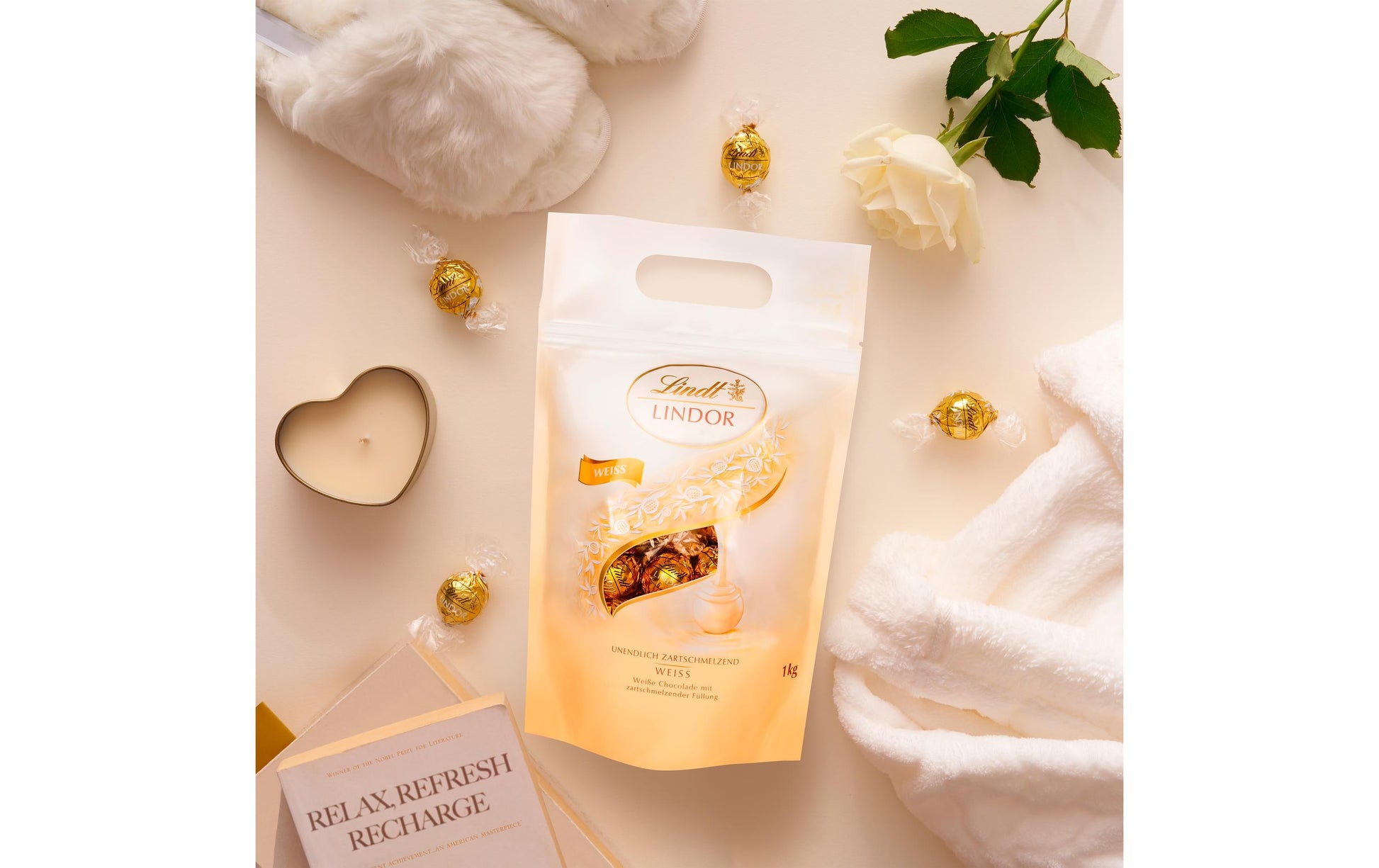 Lindt LINDOR Kugeln – Weiss, 1 kg