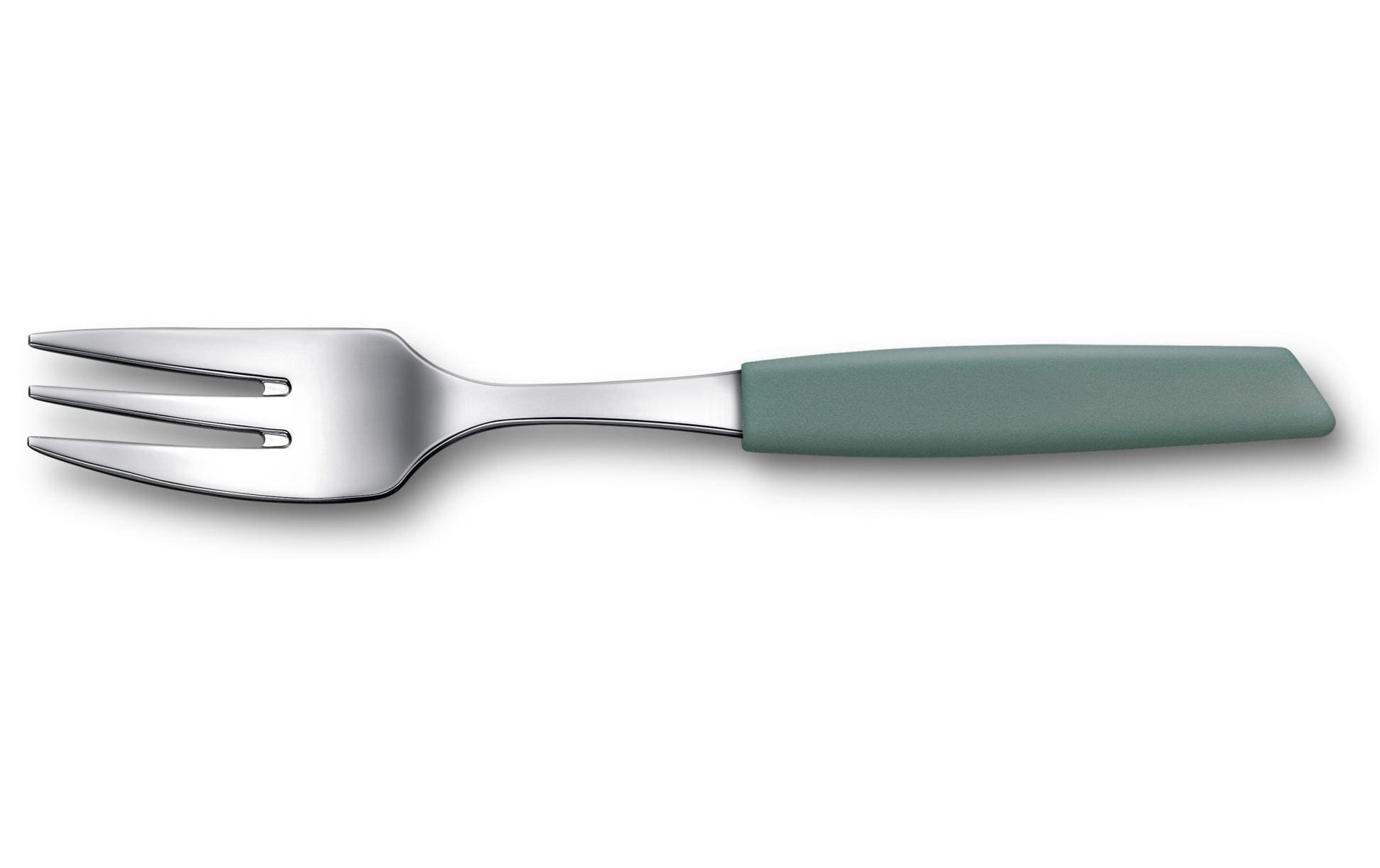 Victorinox Swiss Modern Kuchengabel – 20,5 cm, Edelstahl, Kunststoffgriff, Salbeigrün, spülmaschinenfest