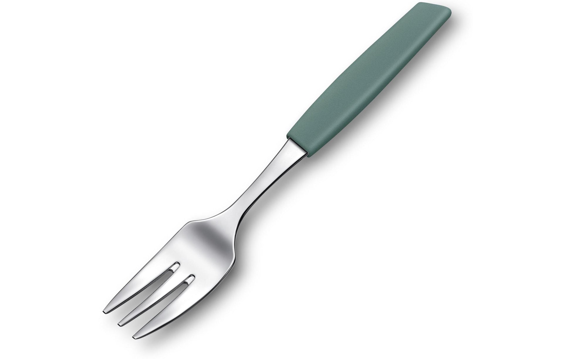 Victorinox Swiss Modern Kuchengabel – 20,5 cm, Edelstahl, Kunststoffgriff, Salbeigrün, spülmaschinenfest