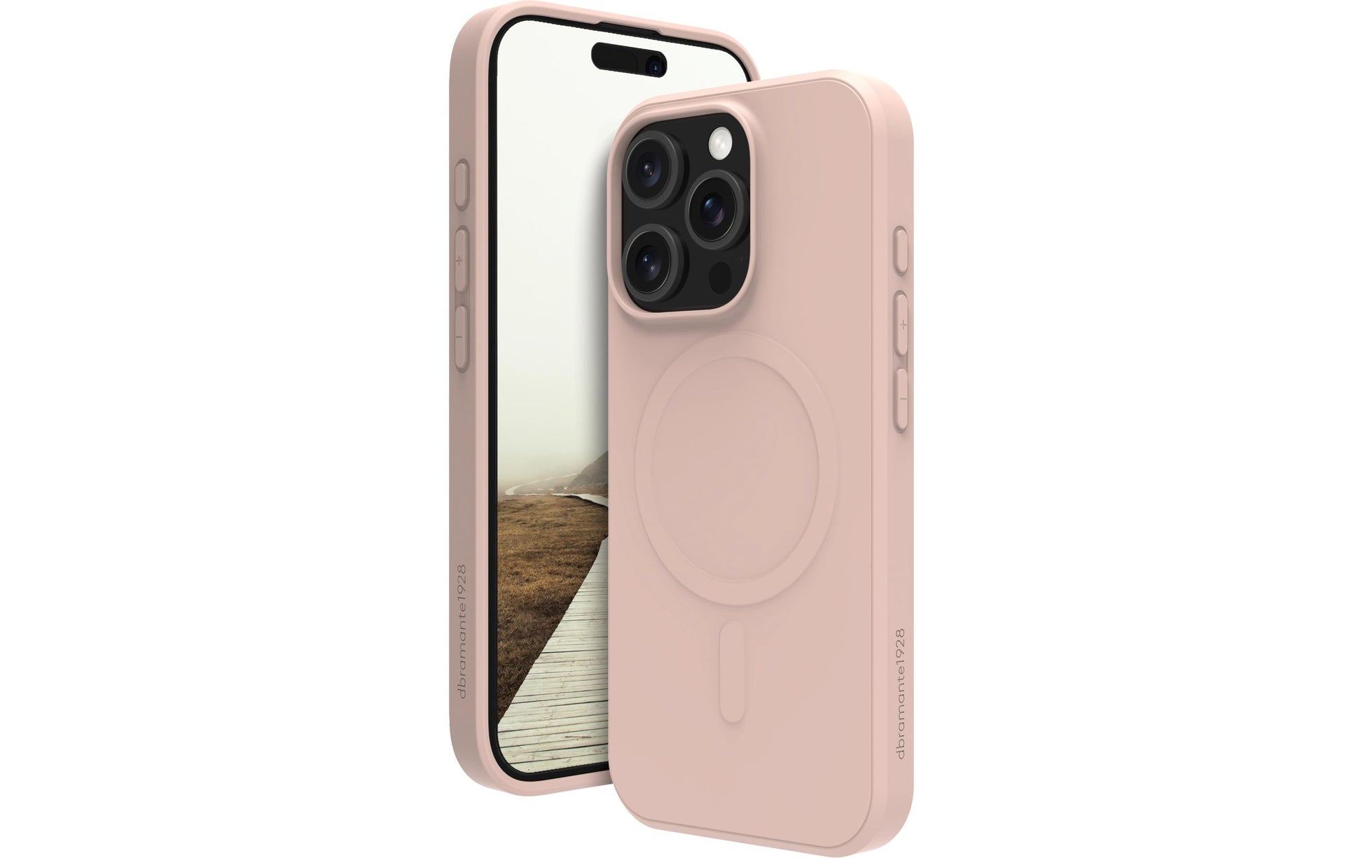 dbramante1928 Greenland Pro MS – Backcover – für Apple iPhone 16 Pro, Recycelter Kunststoff, Pink Sand