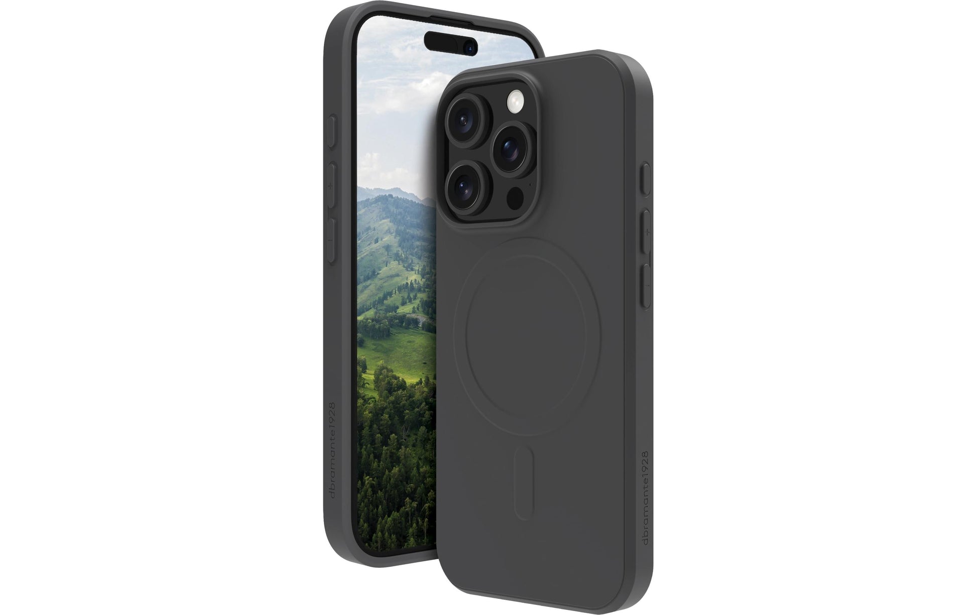 dbramante1928 Greenland Pro MS Rückcover – für Apple iPhone 16 Pro, Recycling-Kunststoff, Night Black