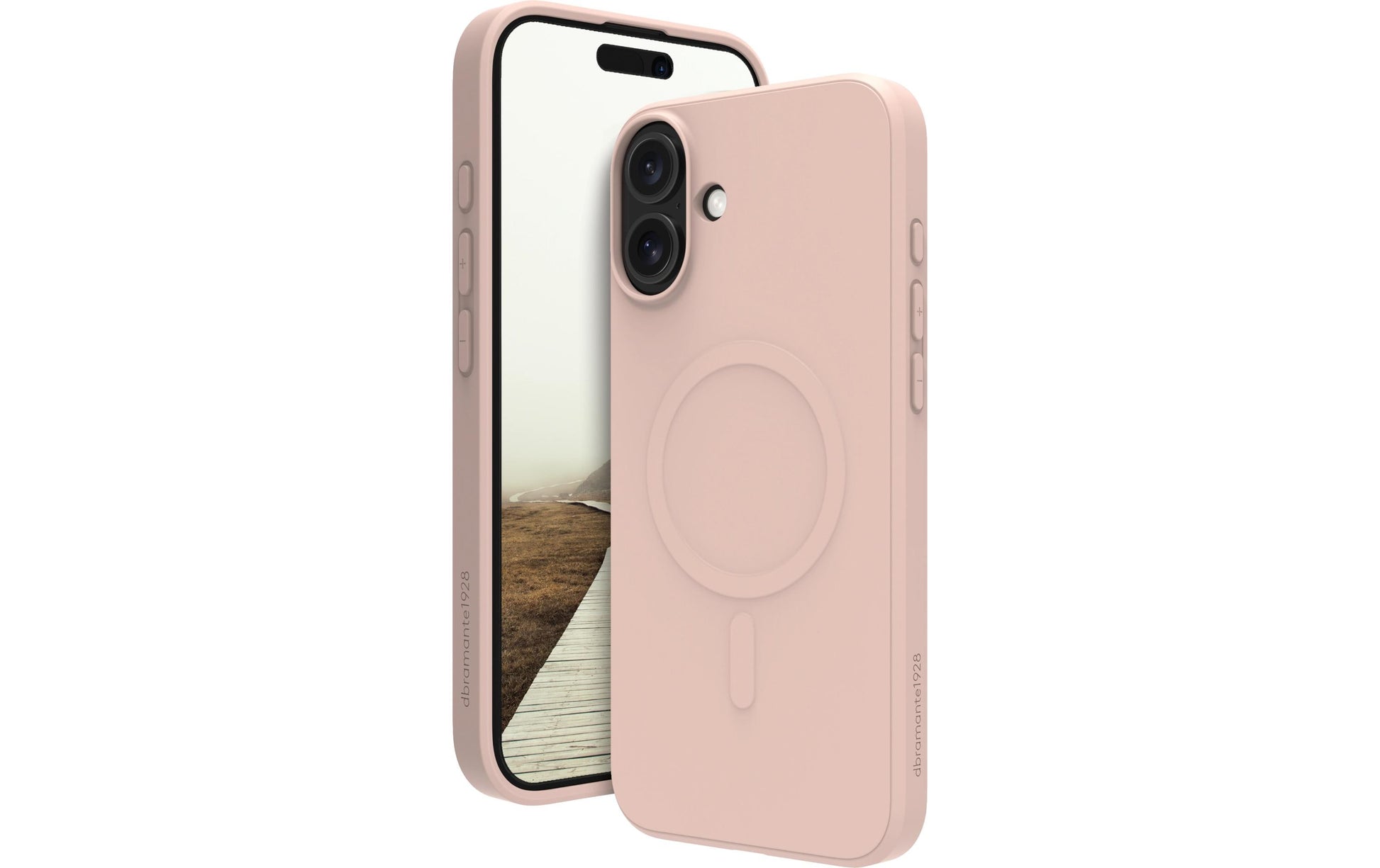 dbramante1928 Greenland Pro MS Backcover – für Apple iPhone 16 Plus, Recycling-Kunststoff, Pink Sand