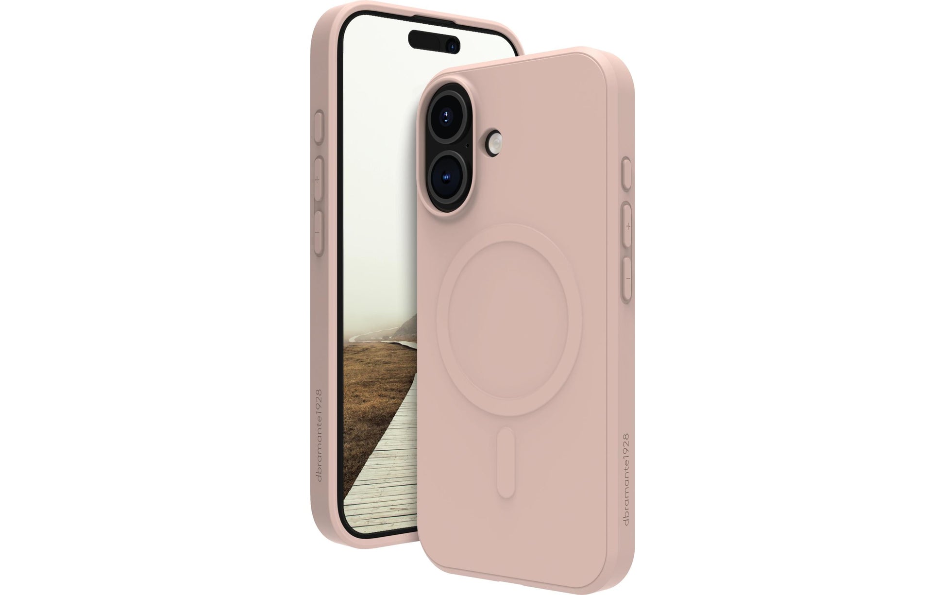 dbramante1928 Greenland Pro MS Backcover – für Apple iPhone 16, Recycling-Kunststoff, Pink Sand