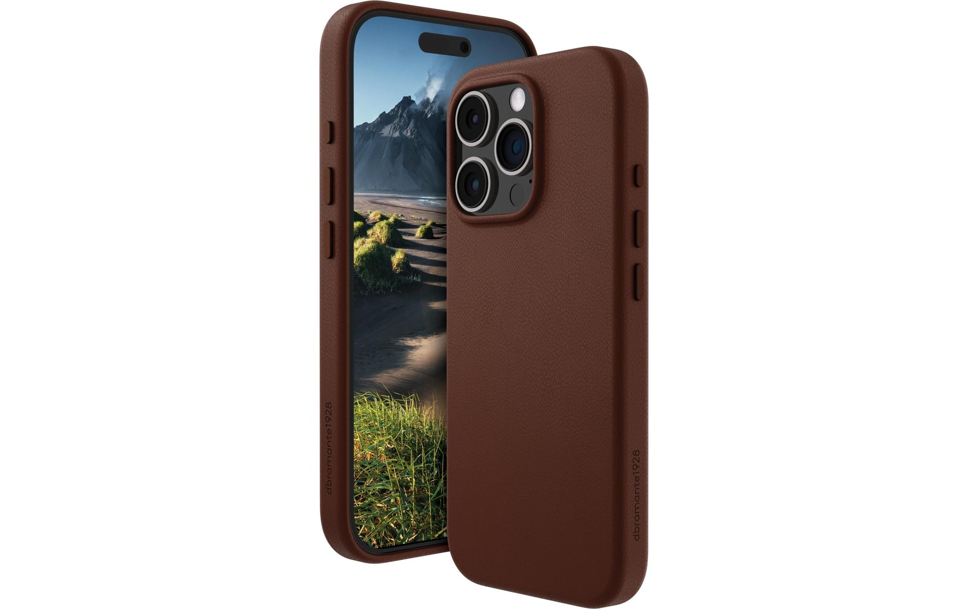 dbramante1928 Roskilde Backcover – für Apple iPhone 16 Pro Max, MagSafe, Recycling-Kunststoff, Dark Tan