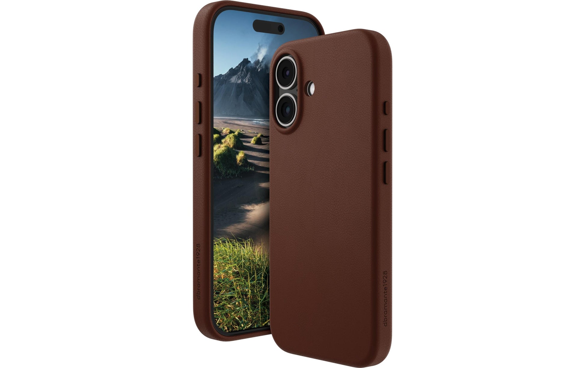 dbramante1928 Roskilde Backcover – für Apple iPhone 16 Plus – MagSafe, Leder, Dark Tan