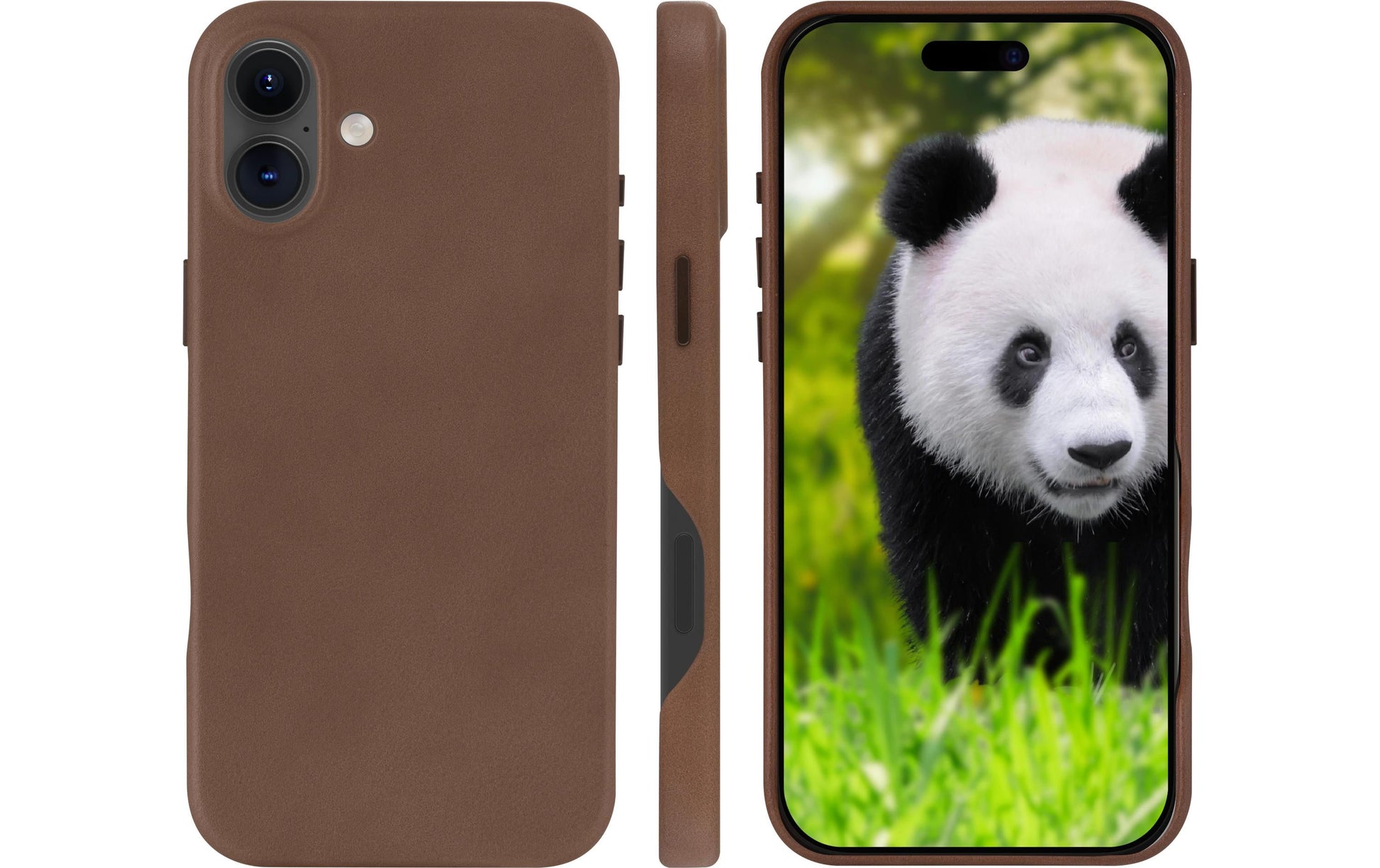 dbramante1928 Lynge Wallethülle – für Apple iPhone 16 Plus – MagSafe, 3 Kartenfächer, Leder, Dark Tan