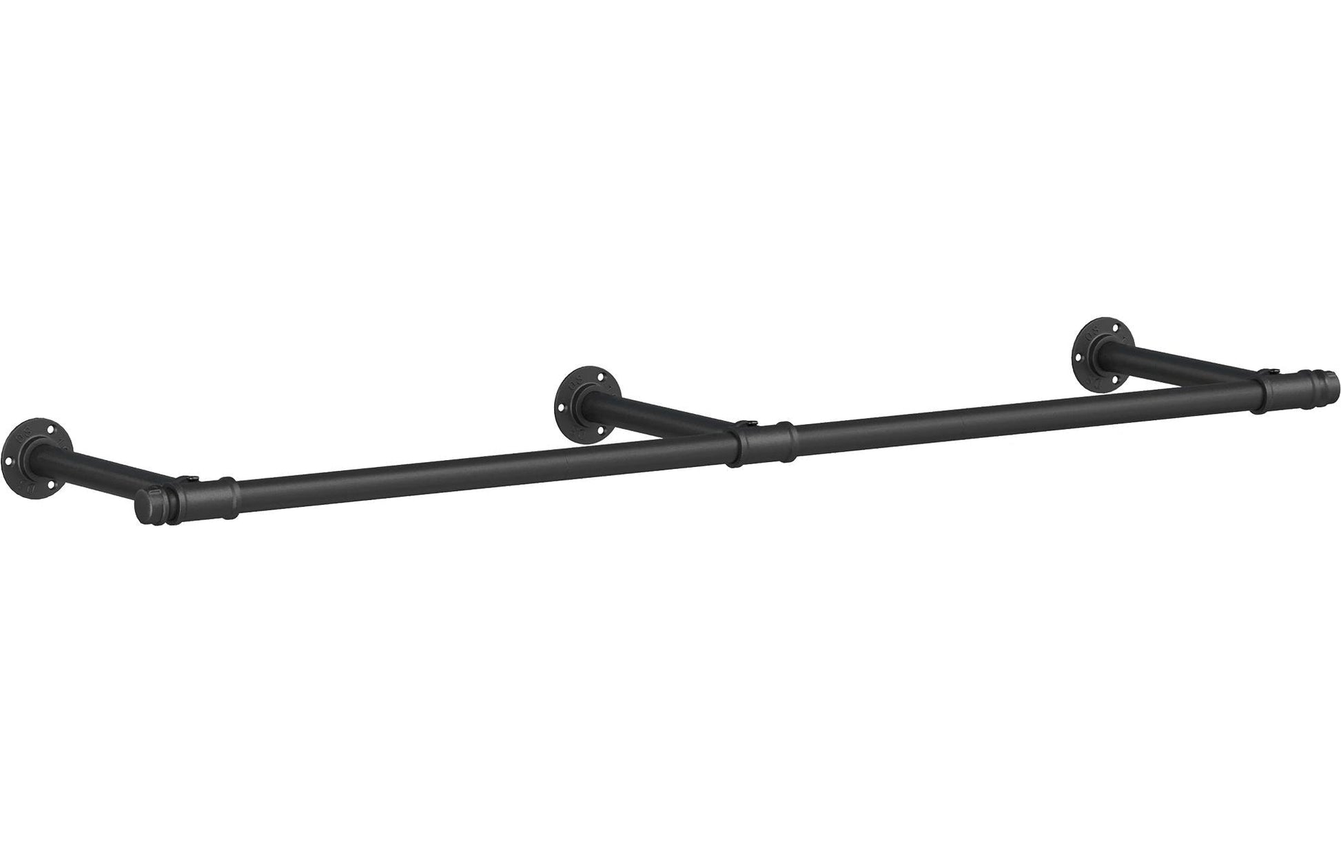 Songmics Wandgarderobe – Stahl, Schwarz, 170 × 30,4 × 7 cm, Traglast 68 kg