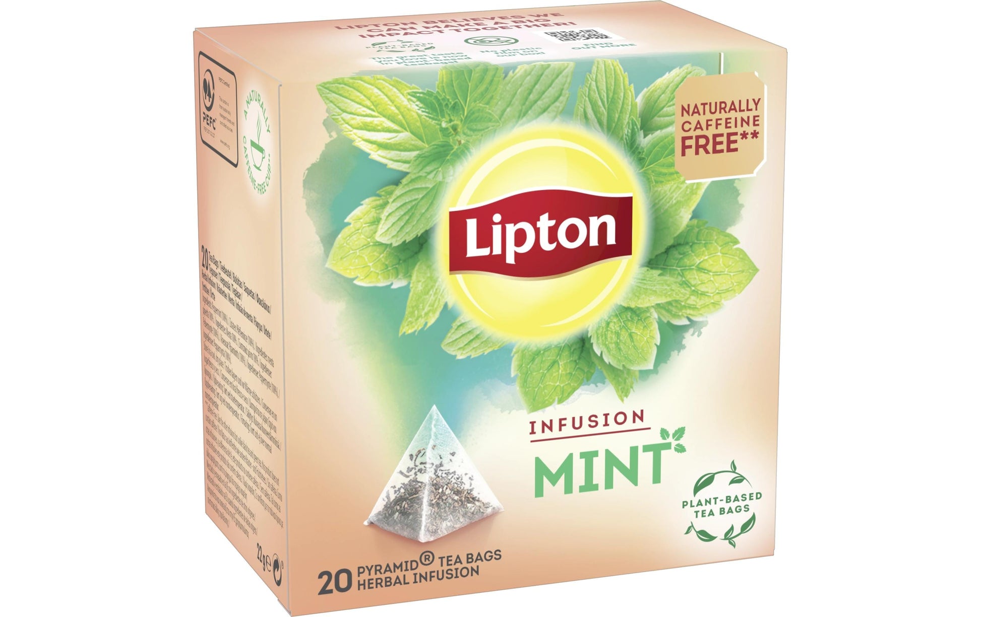 Lipton Kräutertee Pfefferminze – Teebeutel 20 Beutel – Fairtrade