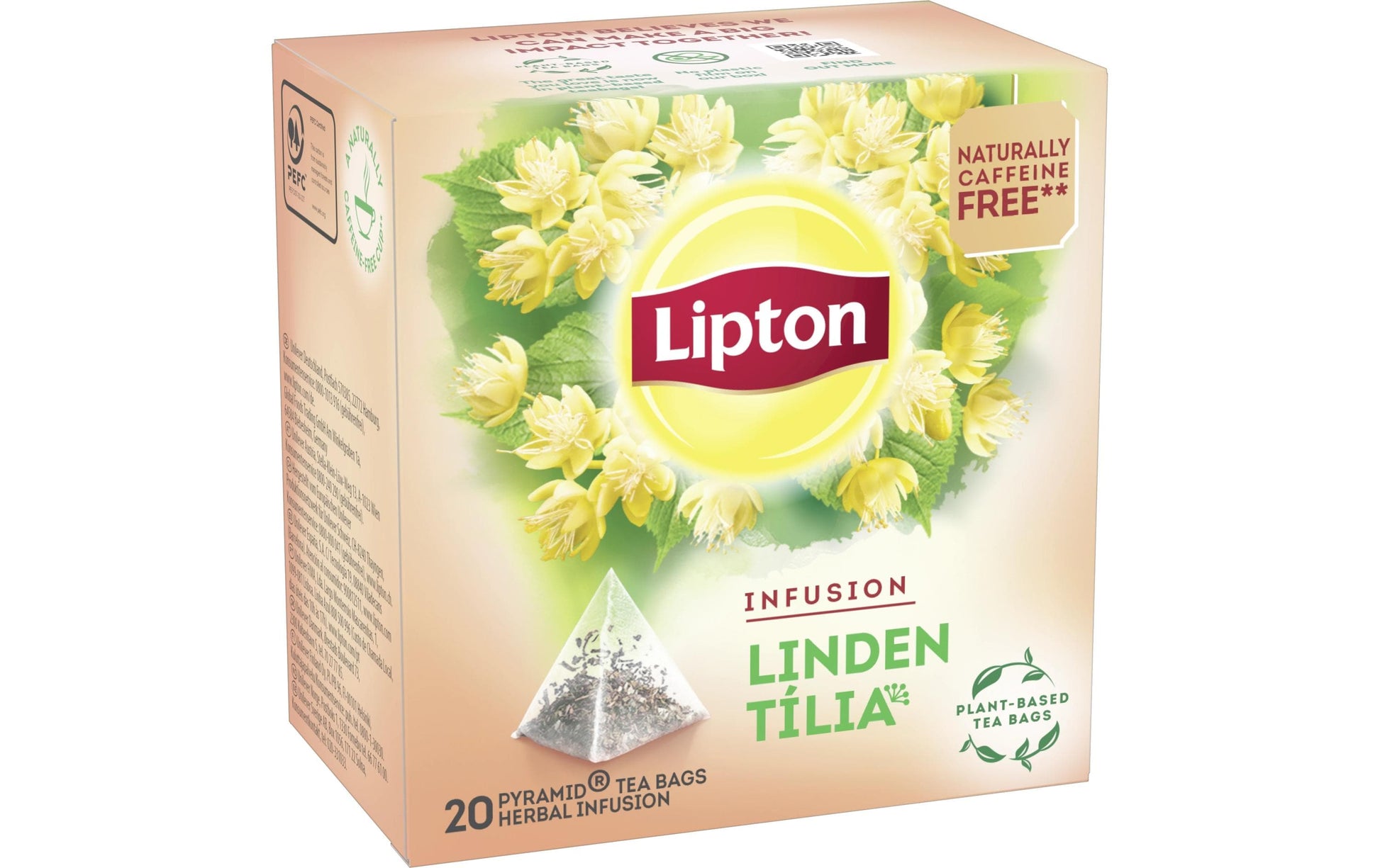 Lipton Kräutertee Lindenblüte – Teebeutel 20 Beutel – Fairtrade