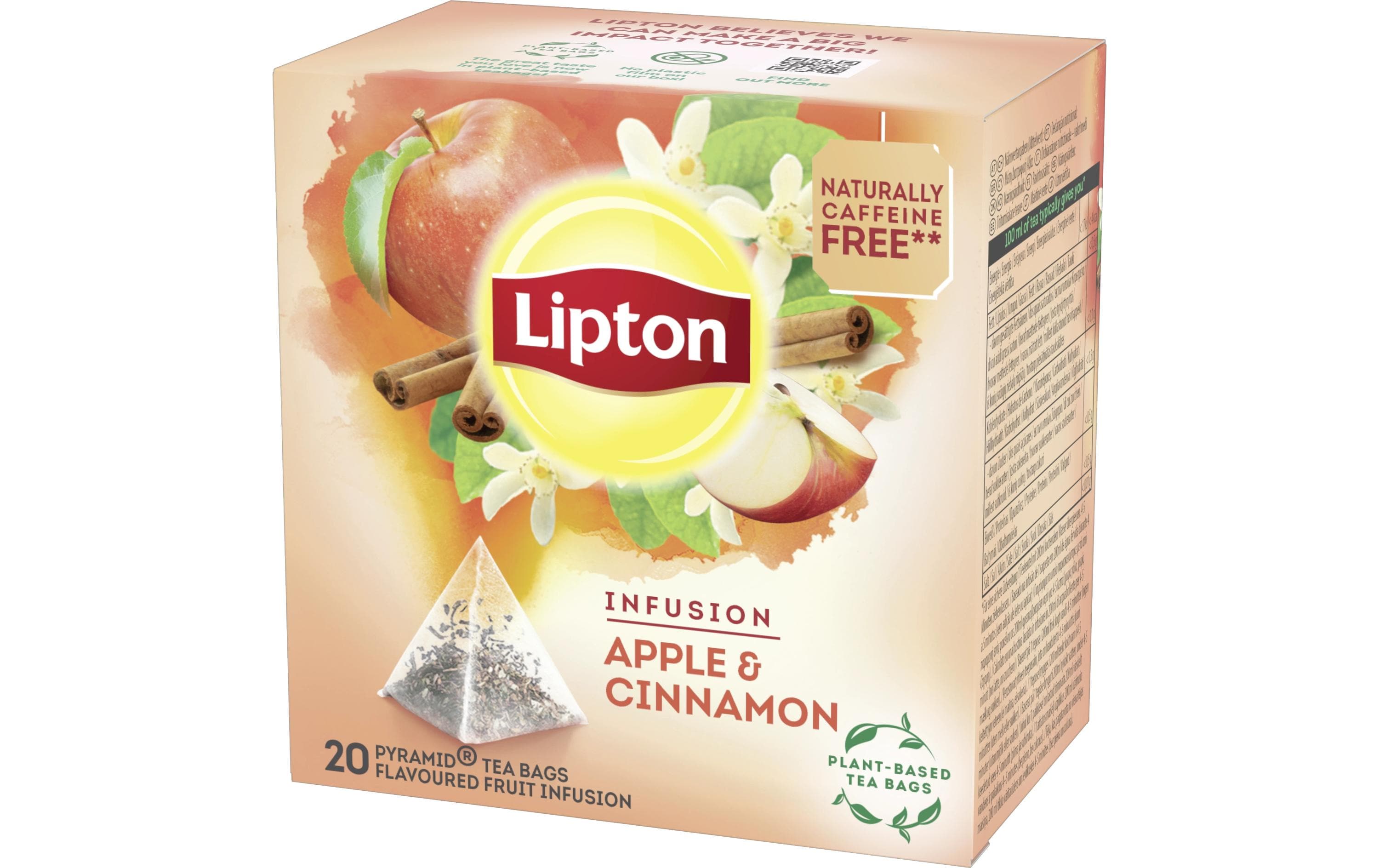 Lipton Früchtetee Apfel – Teebeutel 20 Beutel – Fairtrade