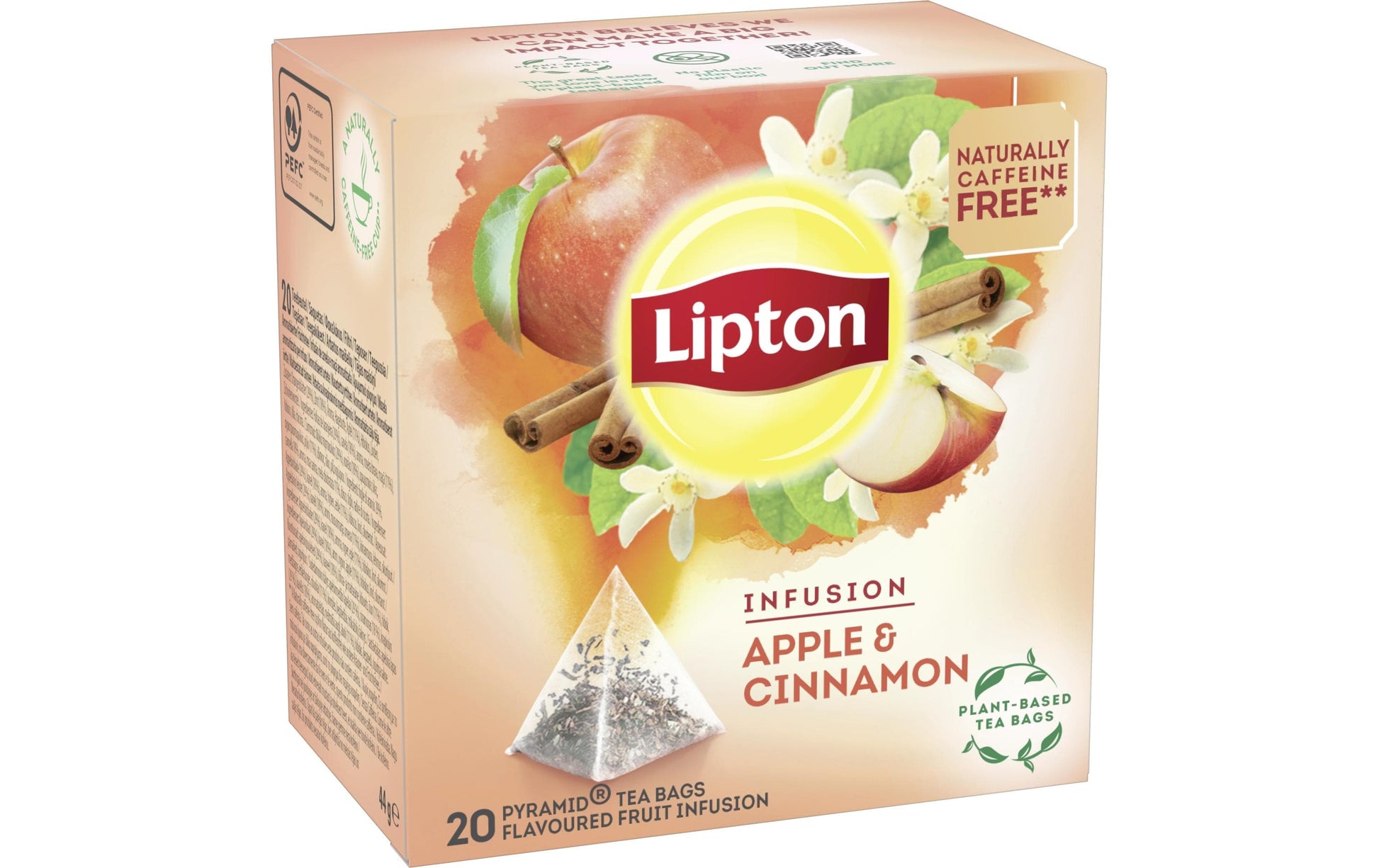 Lipton Früchtetee Apfel – Teebeutel 20 Beutel – Fairtrade