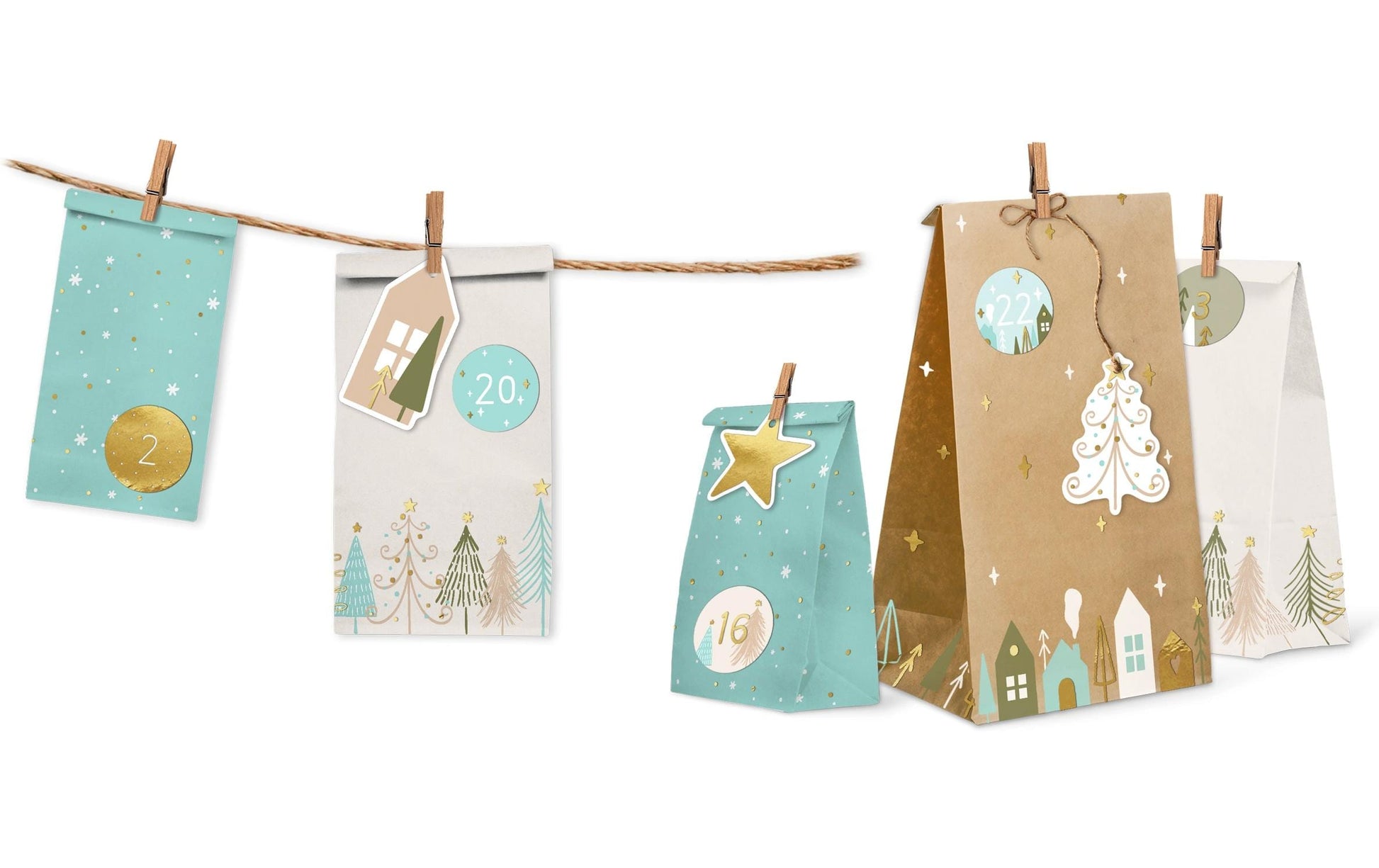 URSUS Sweet Home – Adventskalender zum Befüllen – Weihnachten – 24 Fächer – ab 3 Jahren