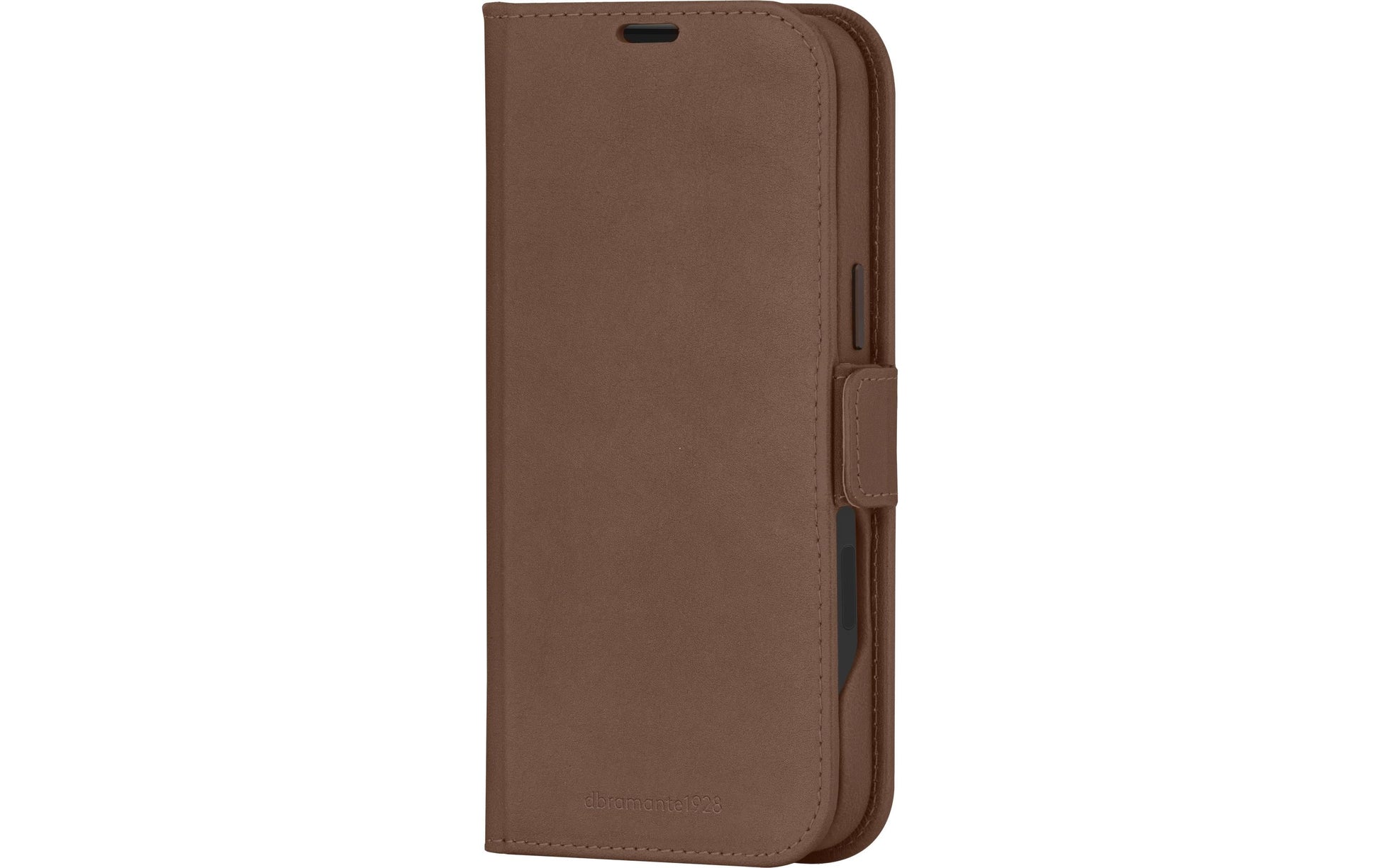 dbramante1928 Lynge Wallethülle – für Apple iPhone 16 Plus – MagSafe, 3 Kartenfächer, Leder, Dark Tan