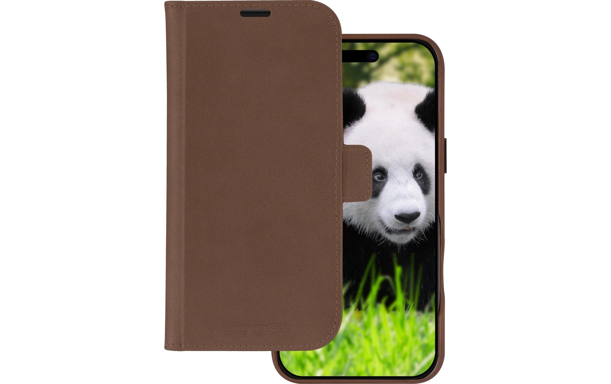 dbramante1928 Lynge Wallethülle – für Apple iPhone 16 Plus – MagSafe, 3 Kartenfächer, Leder, Dark Tan