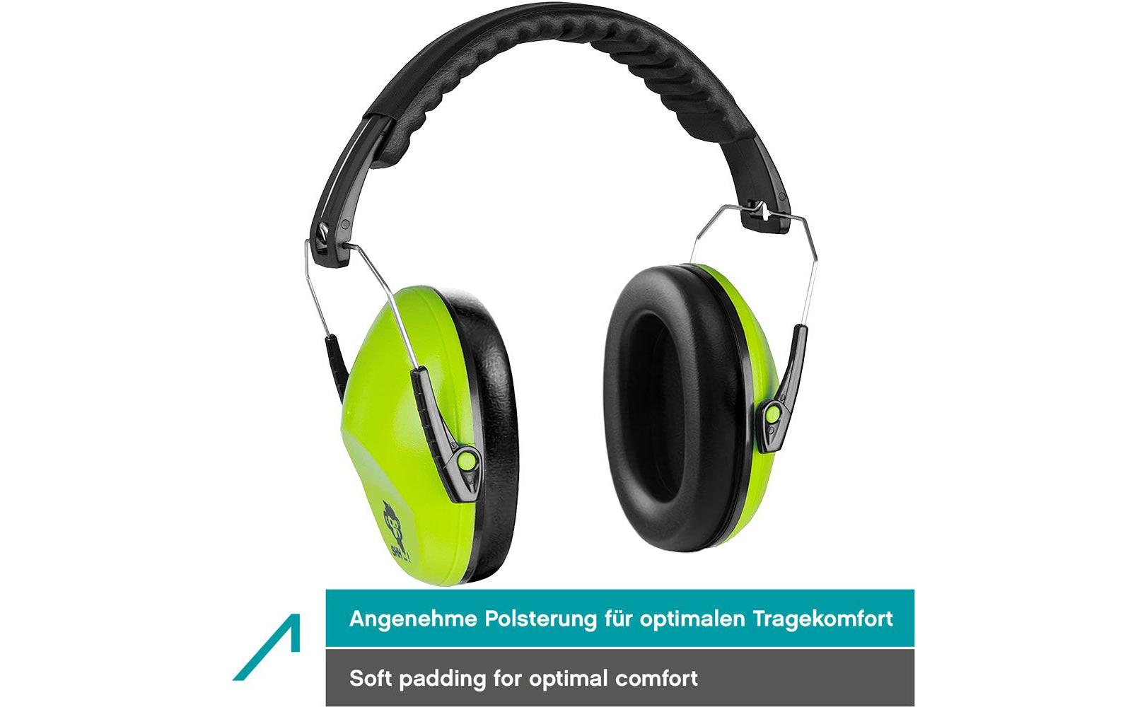 ACE SHH 631059 Kapselgehörschutz für Kinder – SNR 26 dB – Neongrün
