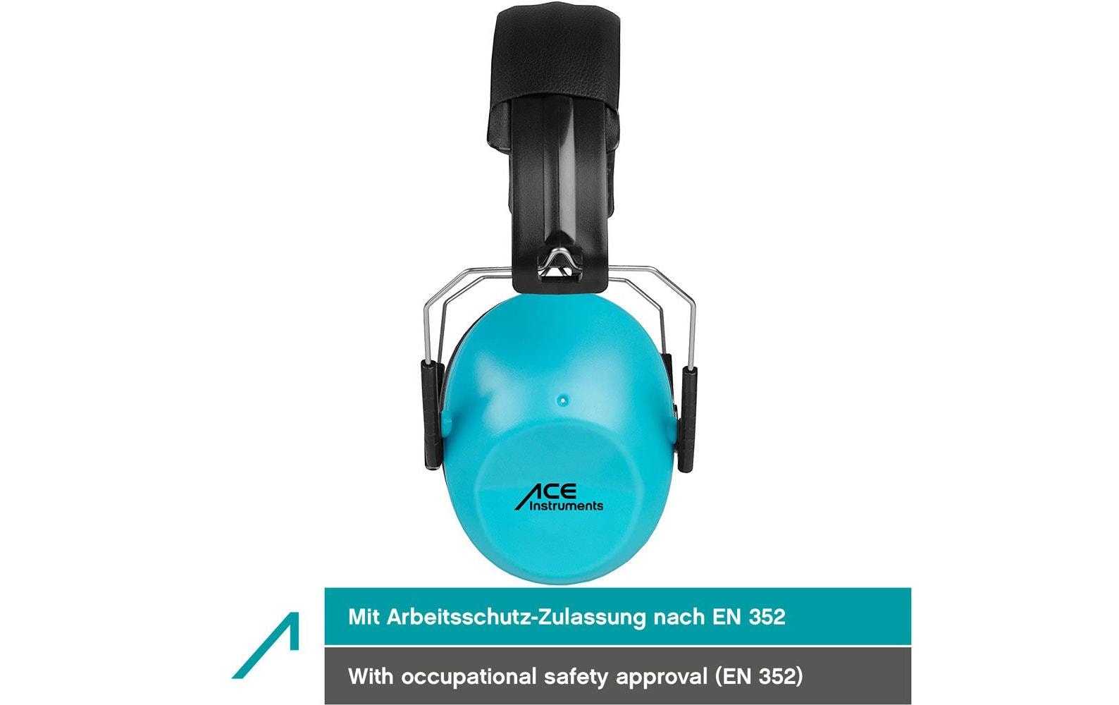 ACE SHH 631060 Kapselgehörschutz für Kinder – SNR 26 dB – Blau/Schwarz