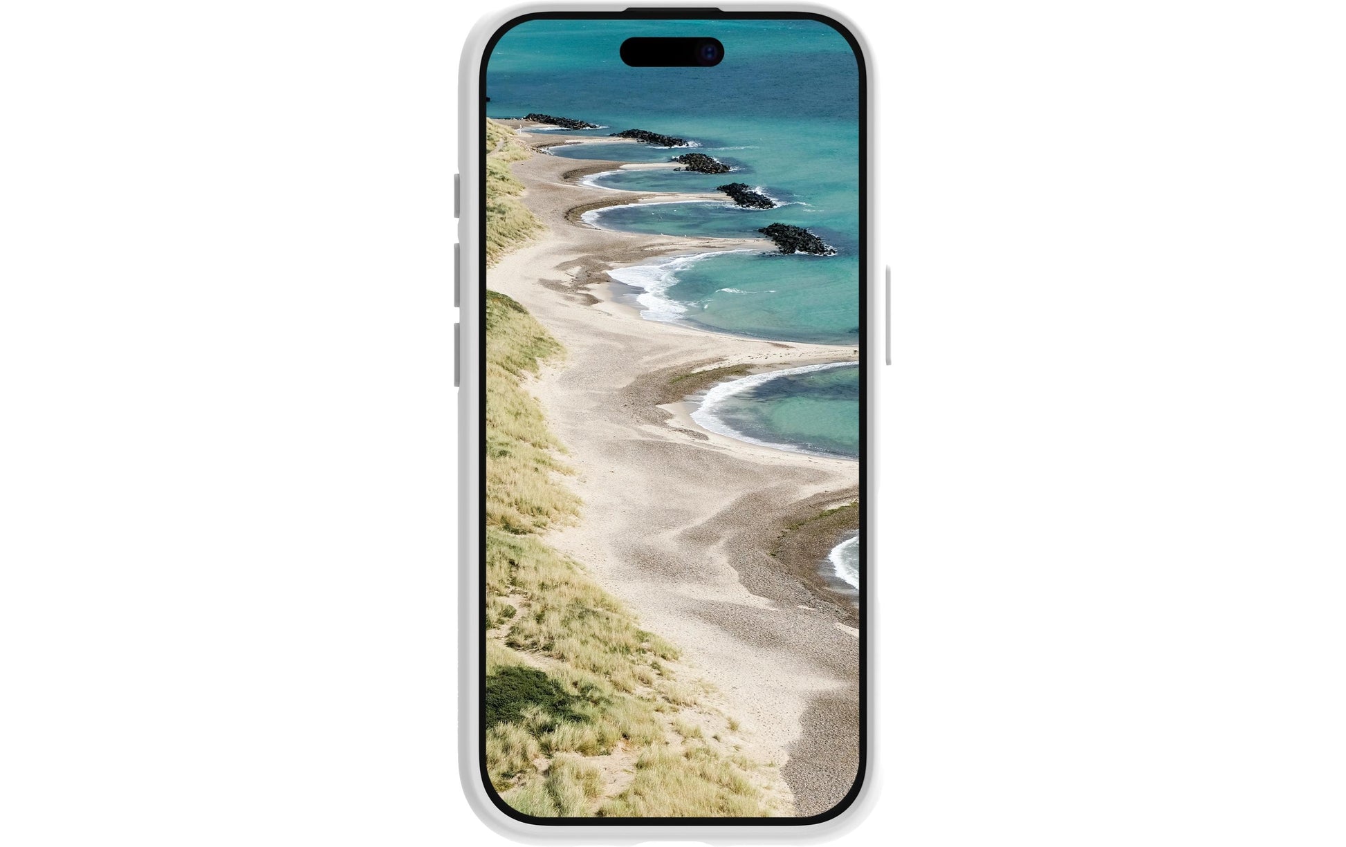 dbramante1928 Grenen Backcover – für Apple iPhone 16 Pro, Recycling-Kunststoff, weiss, bis 2 m sturzsicher