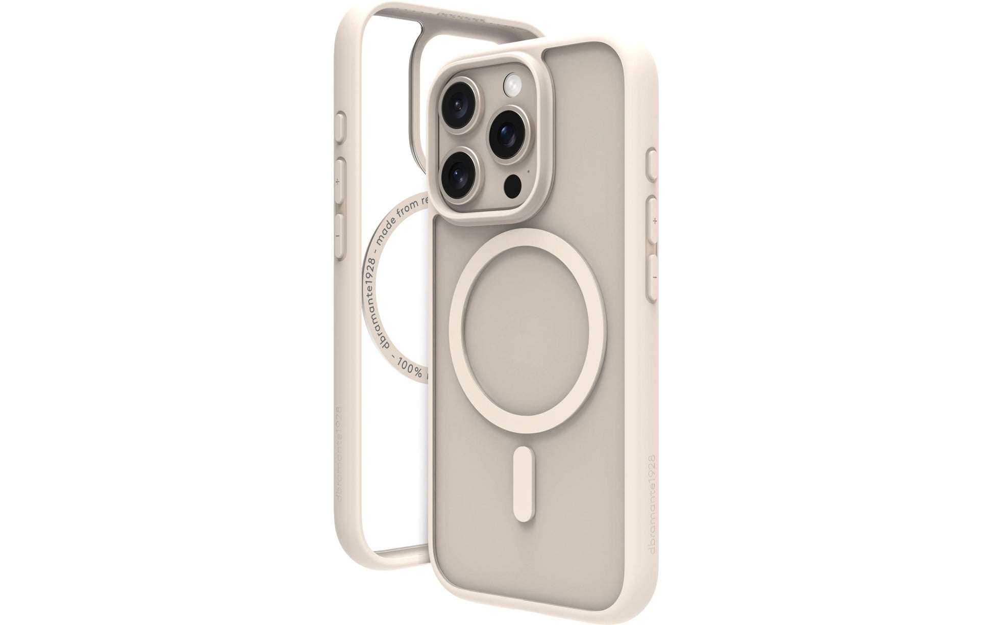 dbramante1928 Grenen Backcover – für Apple iPhone 16 Pro Max, Recycling-Kunststoff, Gold, bis 2 m sturzsicher