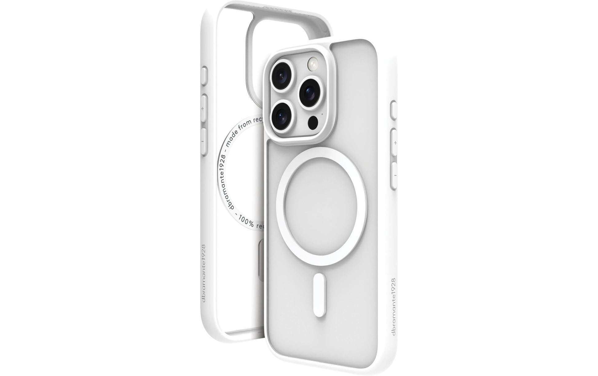 dbramante1928 Grenen Backcover – für Apple iPhone 16 Pro, Recycling-Kunststoff, weiss, bis 2 m sturzsicher