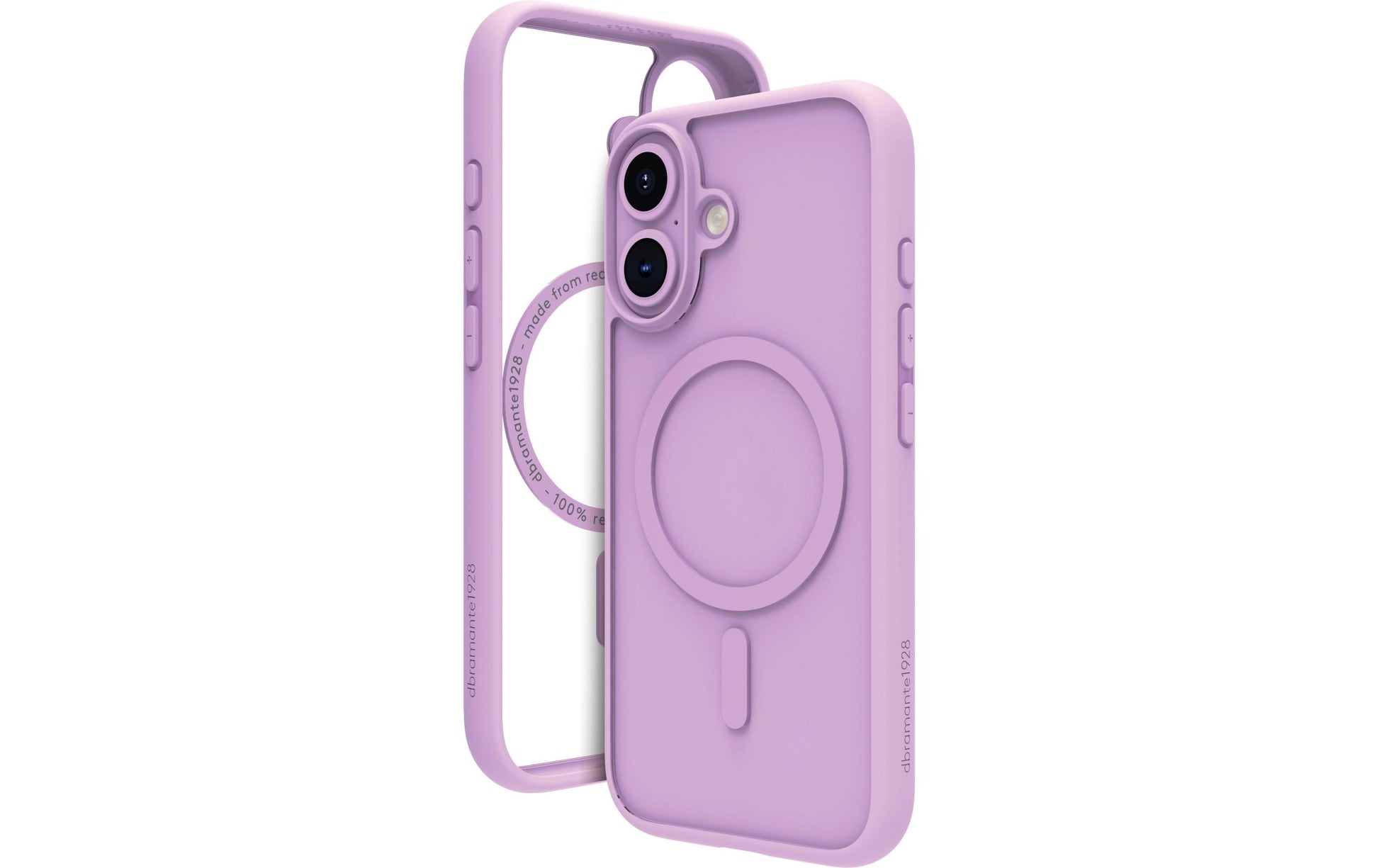dbramante1928 Grenen Backcover – für Apple iPhone 16, MagSafe, Recycling-Kunststoff, Pink, bis 2 m sturzsicher