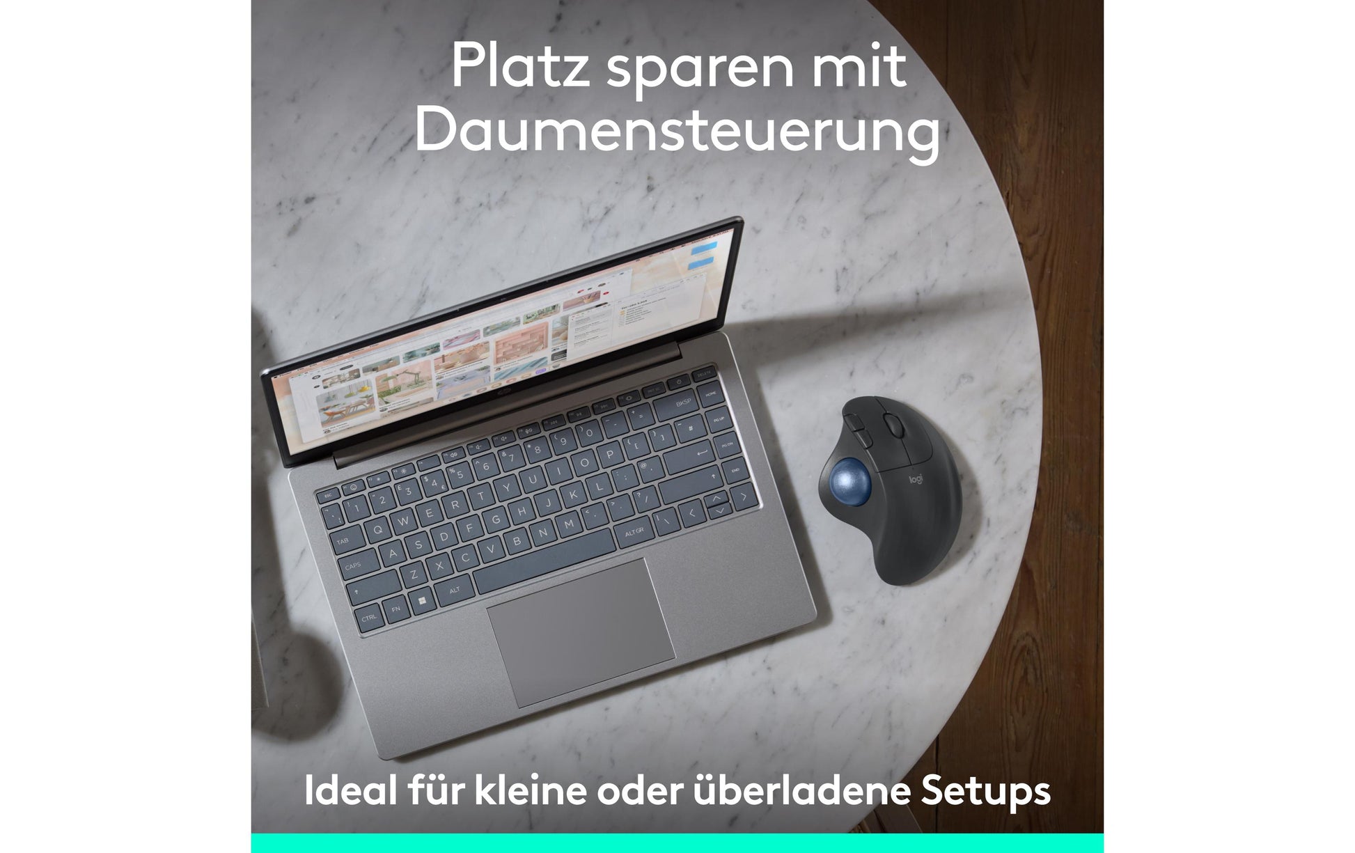 Logitech Ergo M575S Ergonomische Maus – kabellos, 5 Tasten, für Rechtshänder, Logi Bolt-Empfänger, schwarz