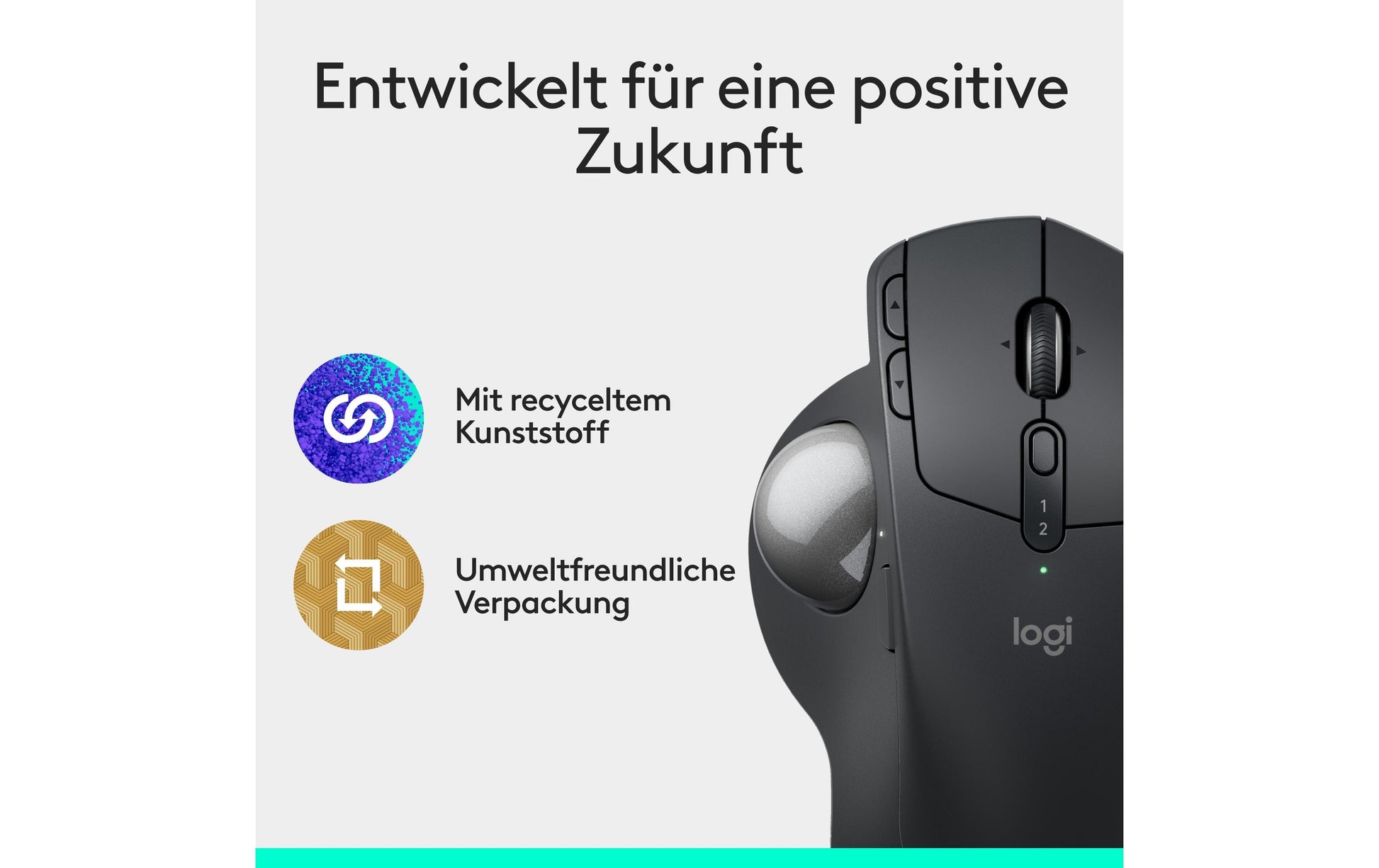 Logitech MX ERGO S Advanced Trackball – kabellos, graphit