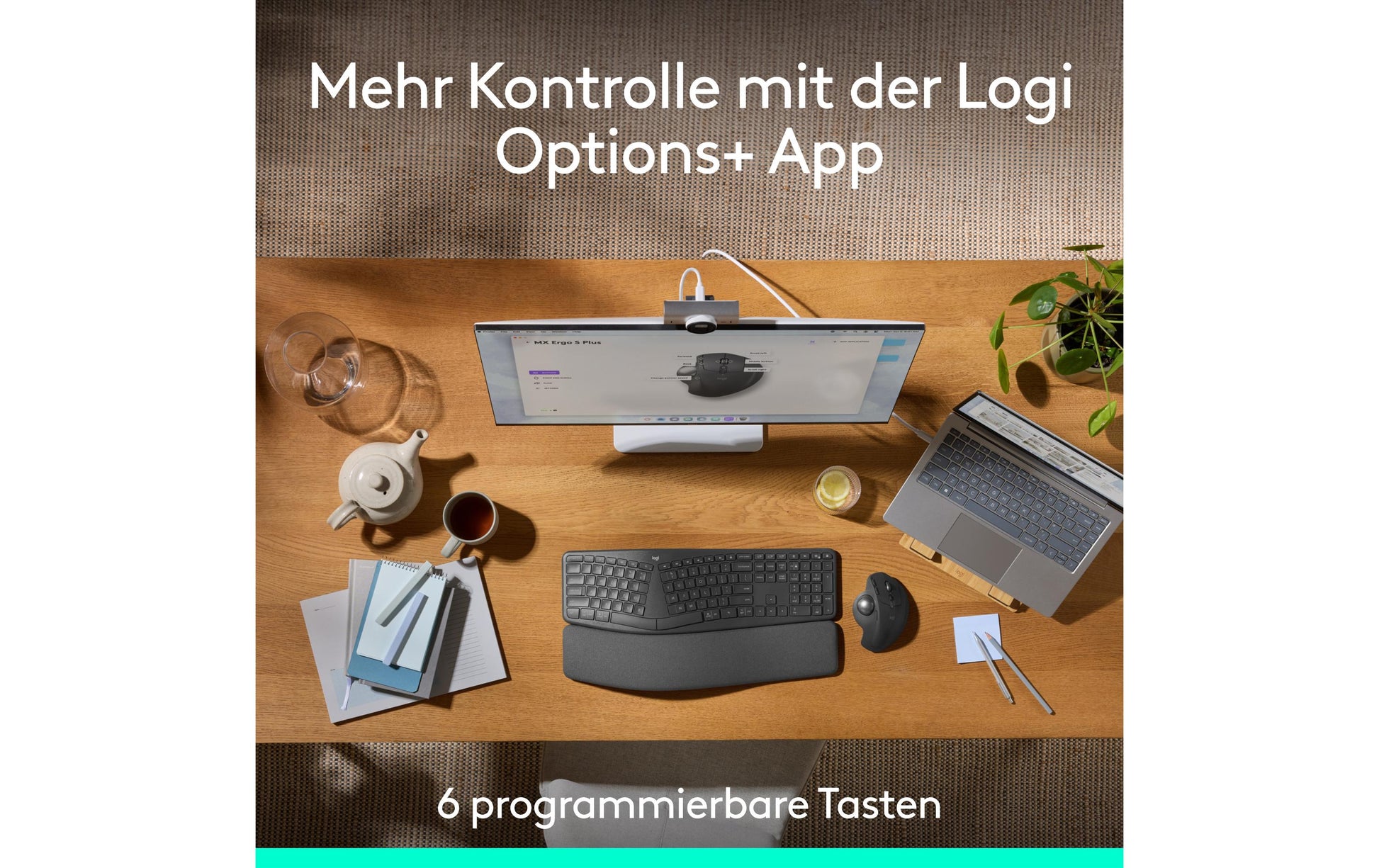 Logitech MX ERGO S Advanced Trackball – kabellos, graphit