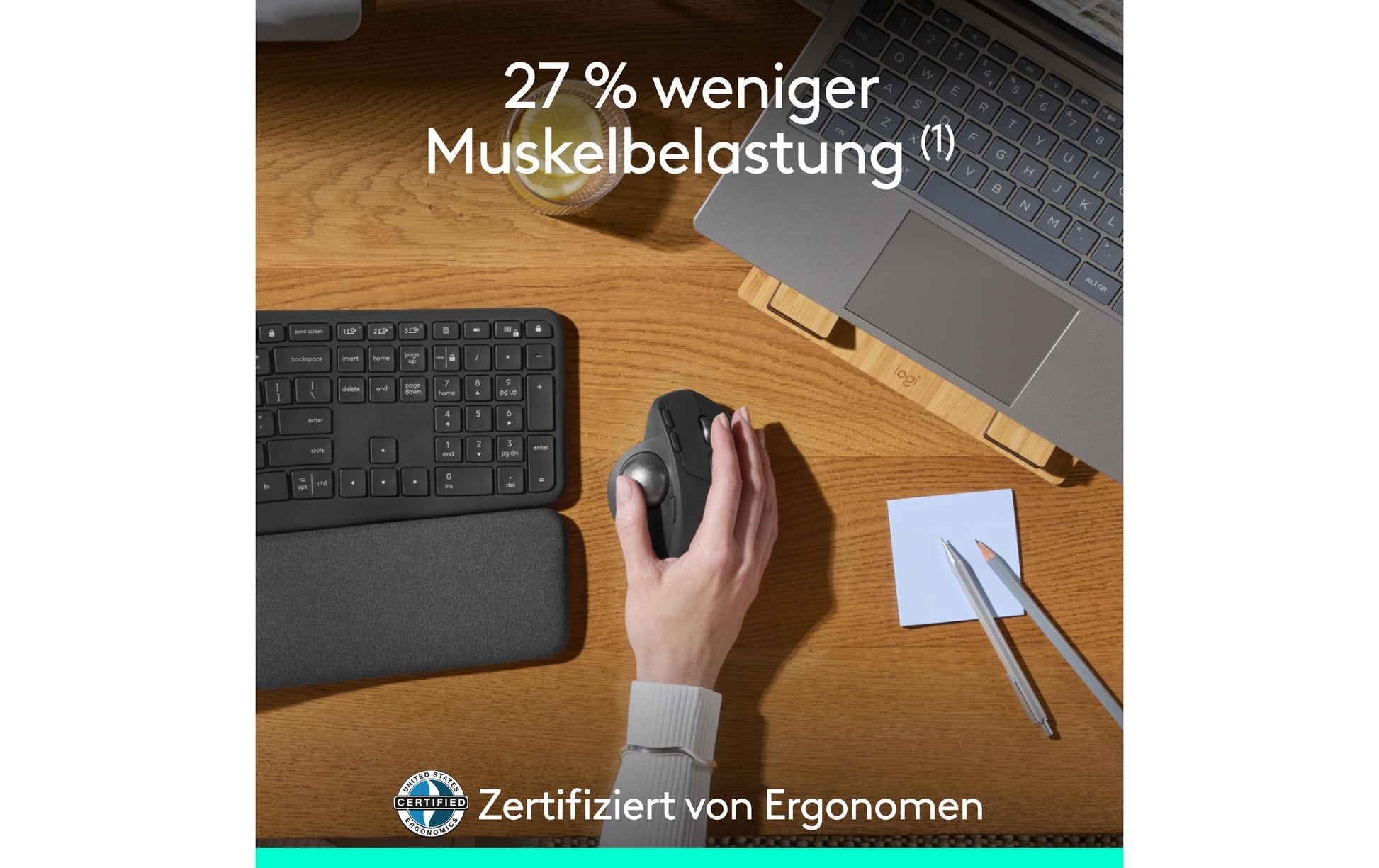 Logitech MX ERGO S Advanced Trackball – kabellos, graphit