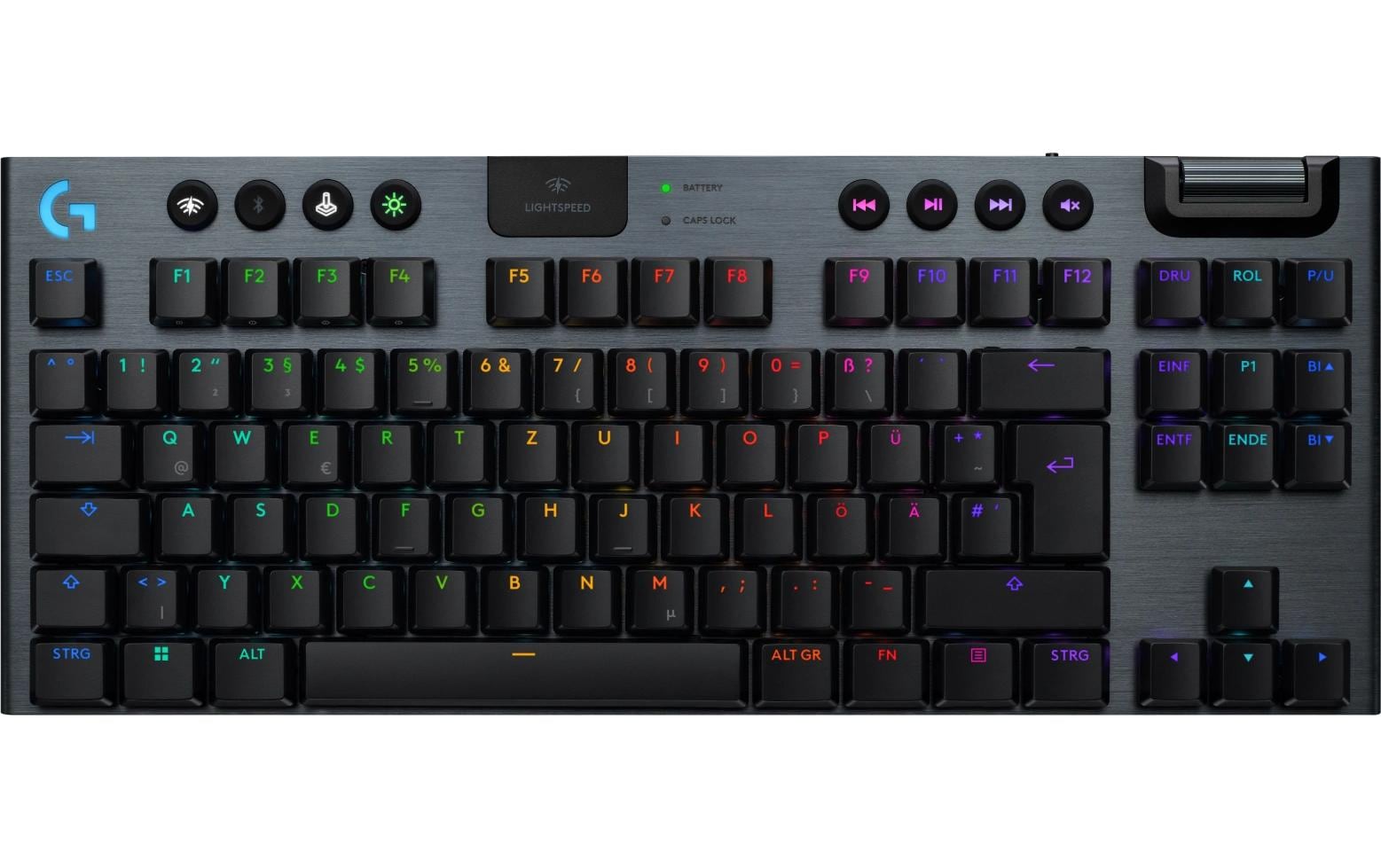 Logitech G G915 X LIGHTSPEED – Gaming-Tastatur TKL – Bluetooth & 2,4 GHz (USB-A-Empfänger) – QWERTZ (CH) – RGB