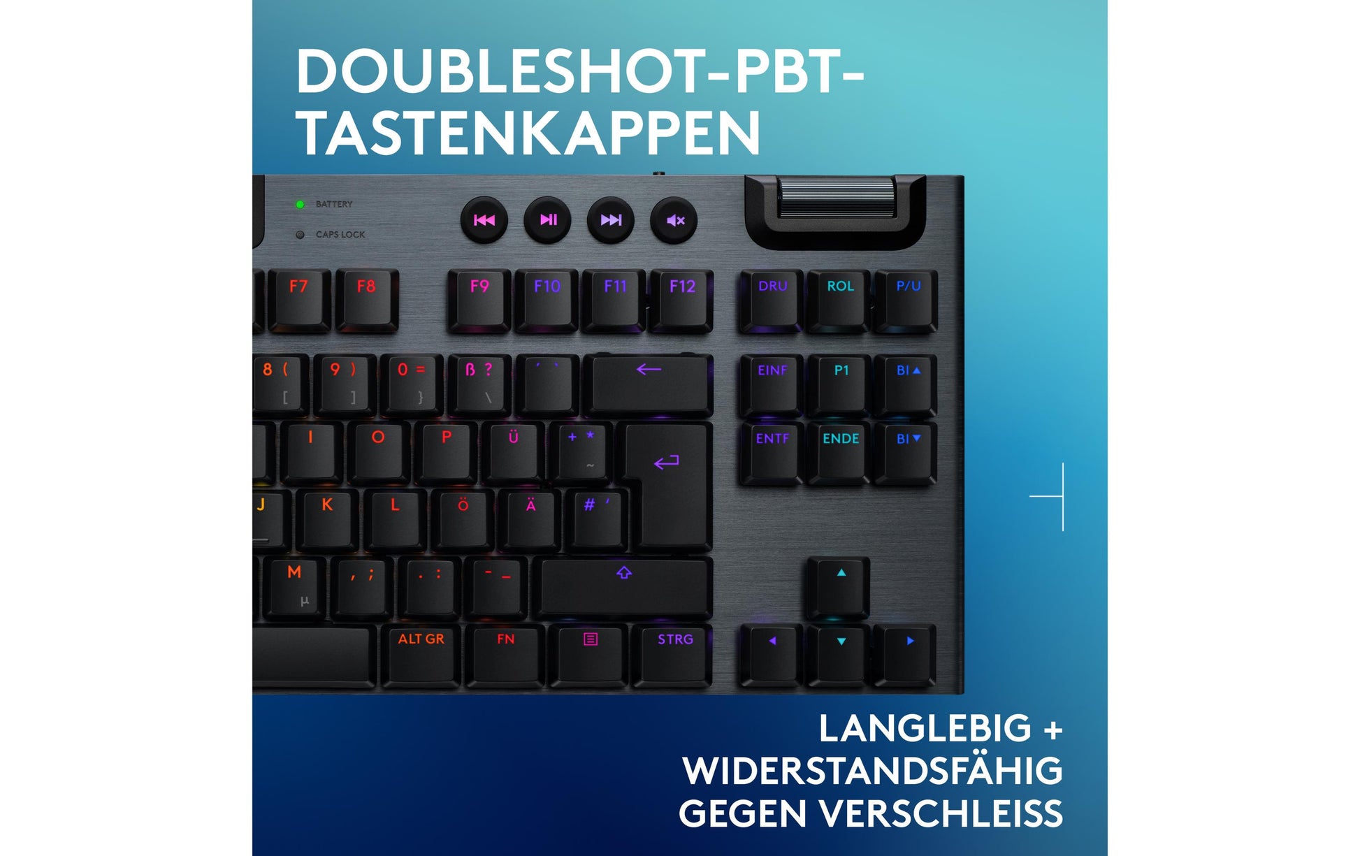 Logitech G G915 X LIGHTSPEED – Gaming-Tastatur TKL – Bluetooth & 2,4 GHz (USB-A-Empfänger) – QWERTZ (CH) – RGB