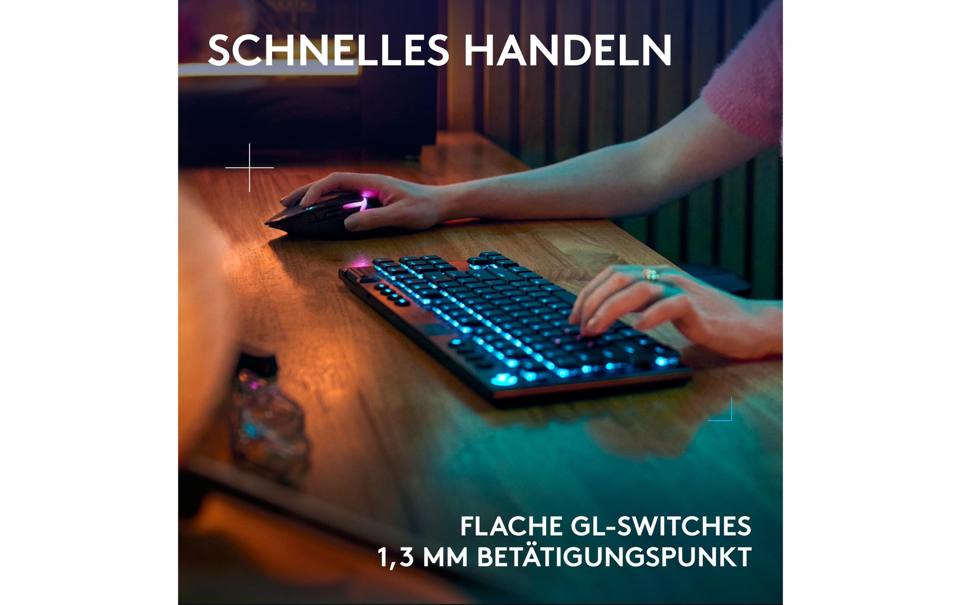 Logitech G G915 X LIGHTSPEED – Gaming-Tastatur TKL – Bluetooth & 2,4 GHz (USB-A-Empfänger) – QWERTZ (CH) – RGB