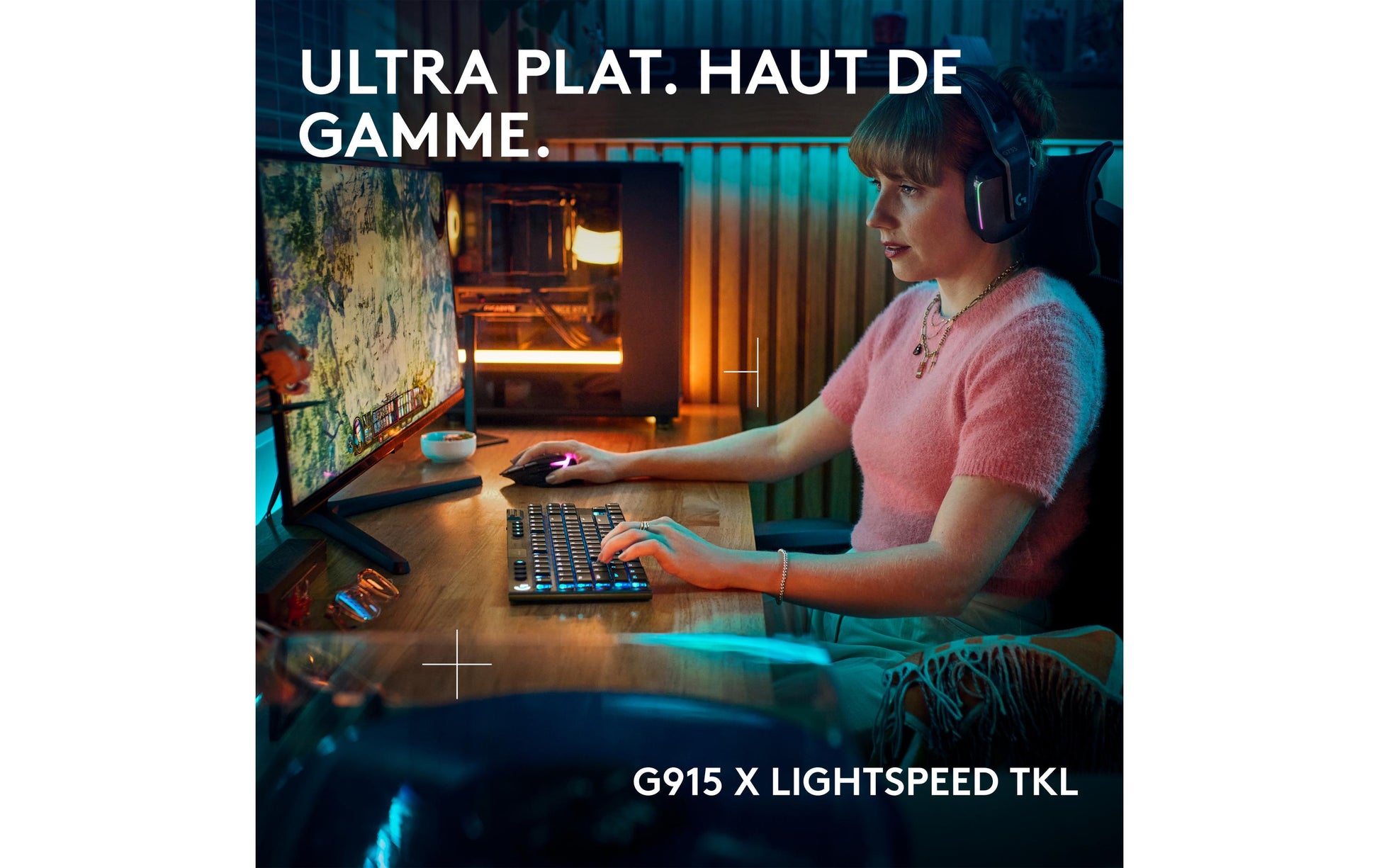 Logitech G G915 X LIGHTSPEED – Gaming-Tastatur TKL – Bluetooth & 2,4 GHz (USB-A-Empfänger) – QWERTZ (CH) – RGB