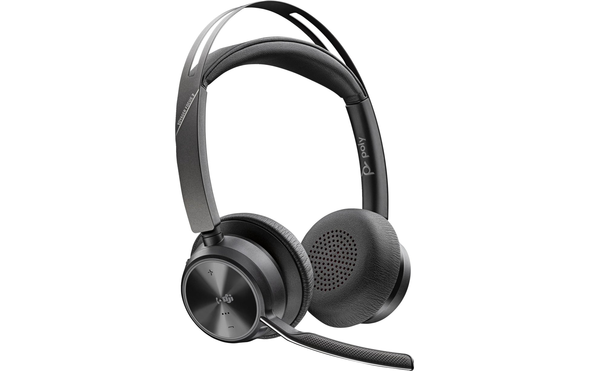 Poly Voyager Focus 2 Office-Headset – On-Ear, Stereo, BT, ANC, MS Teams zertifiziert, mit USB-C-Dongle