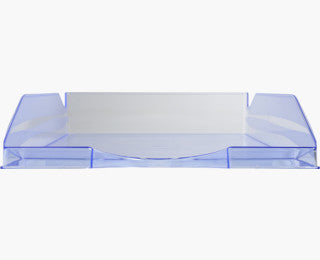 Exacompta Ecotray – Briefkorb für A4+, Kunststoff, blau transparent, 255 × 65 × 350 mm