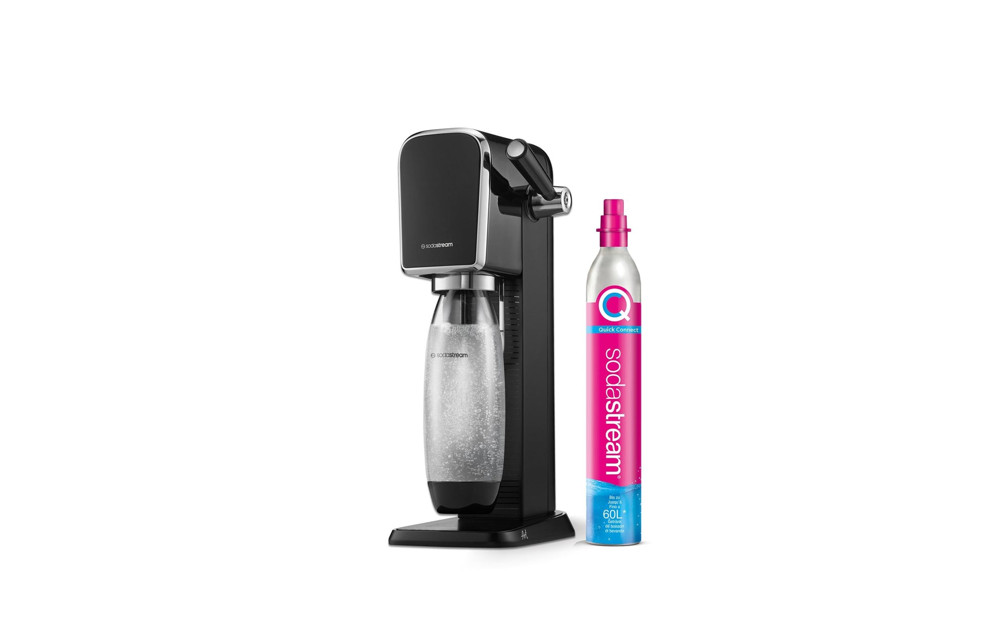 SodaStream Wassersprudler, 1 Flasche, Quick Connect 60 l, Schwarz