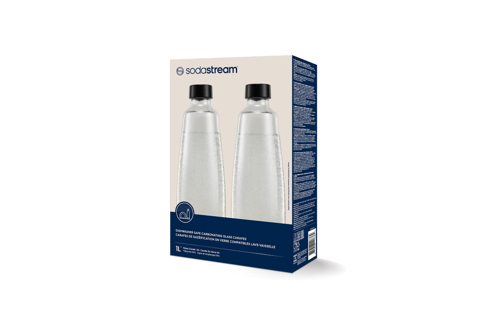 SodaStream Karbonisierungskaraffe, 1 L, Glas, 1047202410