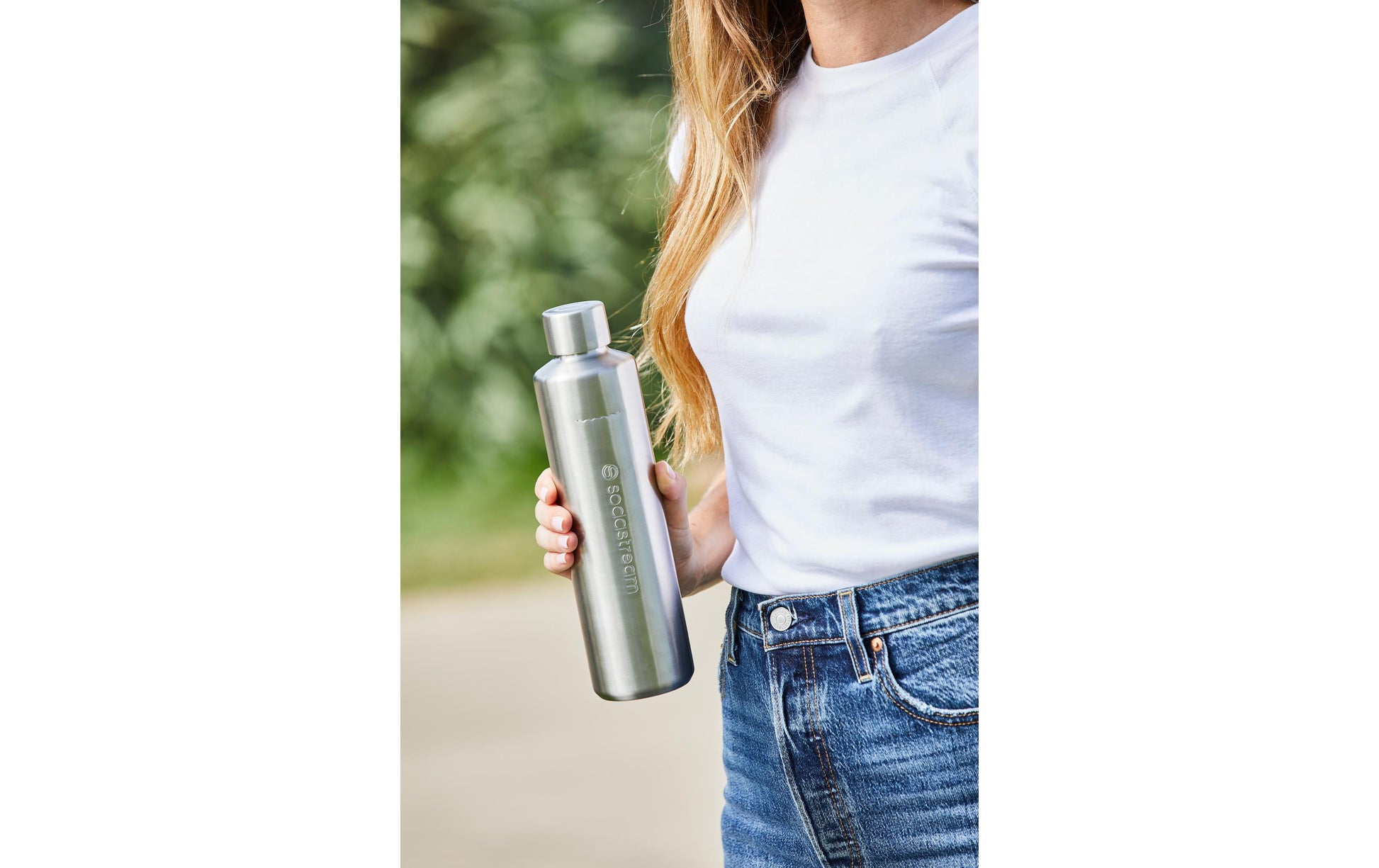 SodaStream Karbonisiererflasche, Edelstahl, 800 ml – für DUO