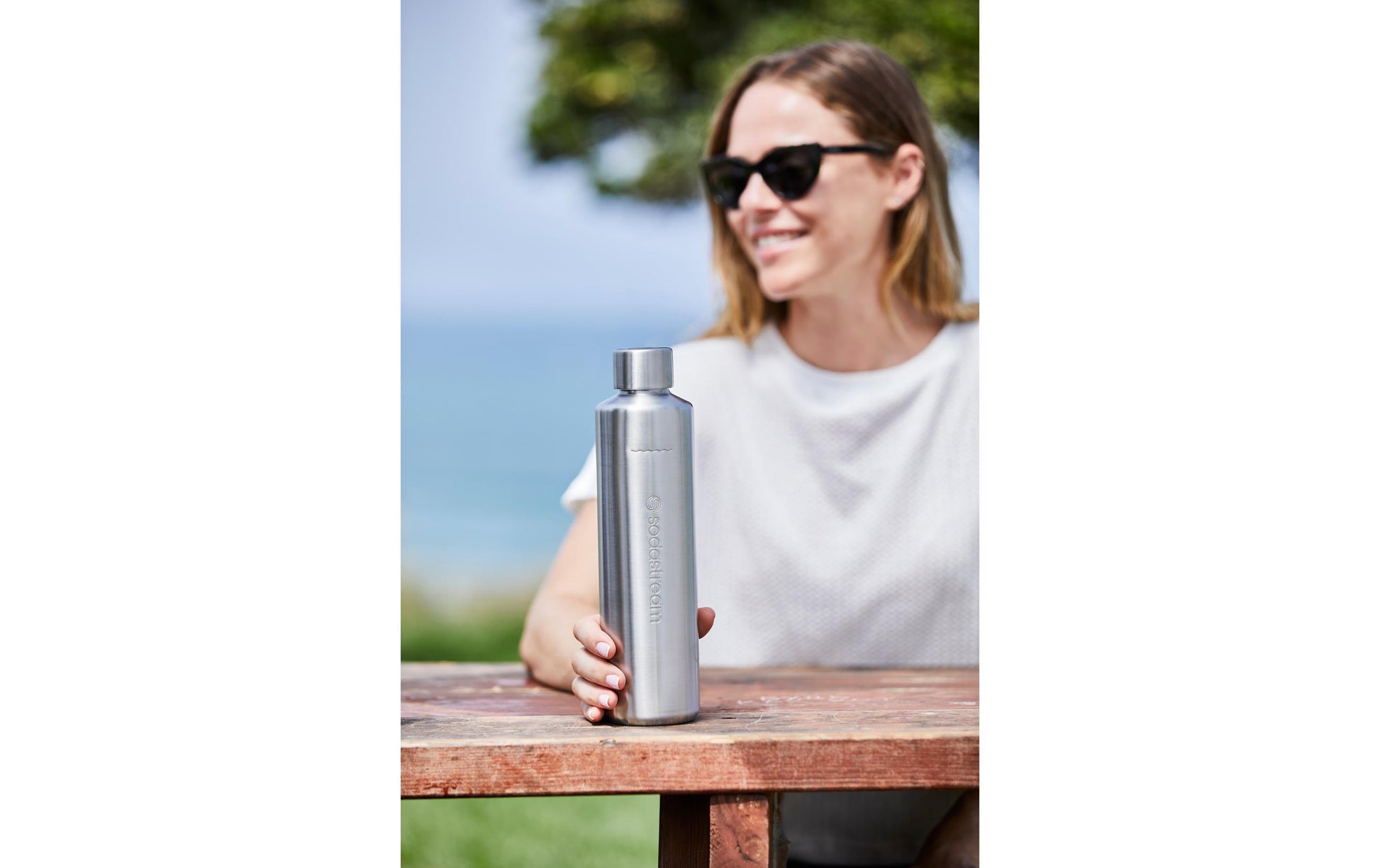 SodaStream Karbonisiererflasche, Edelstahl, 800 ml – für DUO