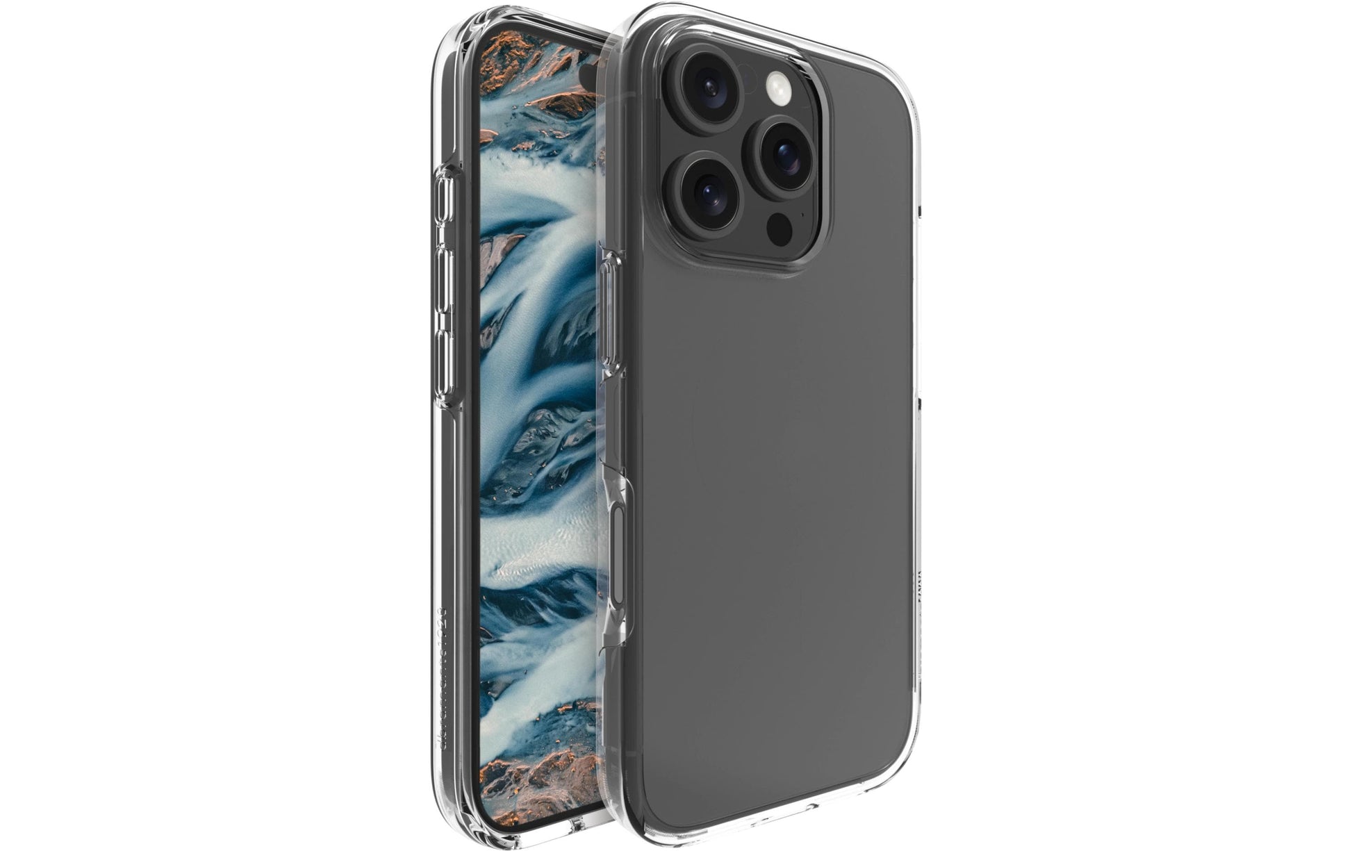 dbramante1928 Iceland Pro Rückcover – für Apple iPhone 16 Pro, Transparent, bis 3 m sturzsicher