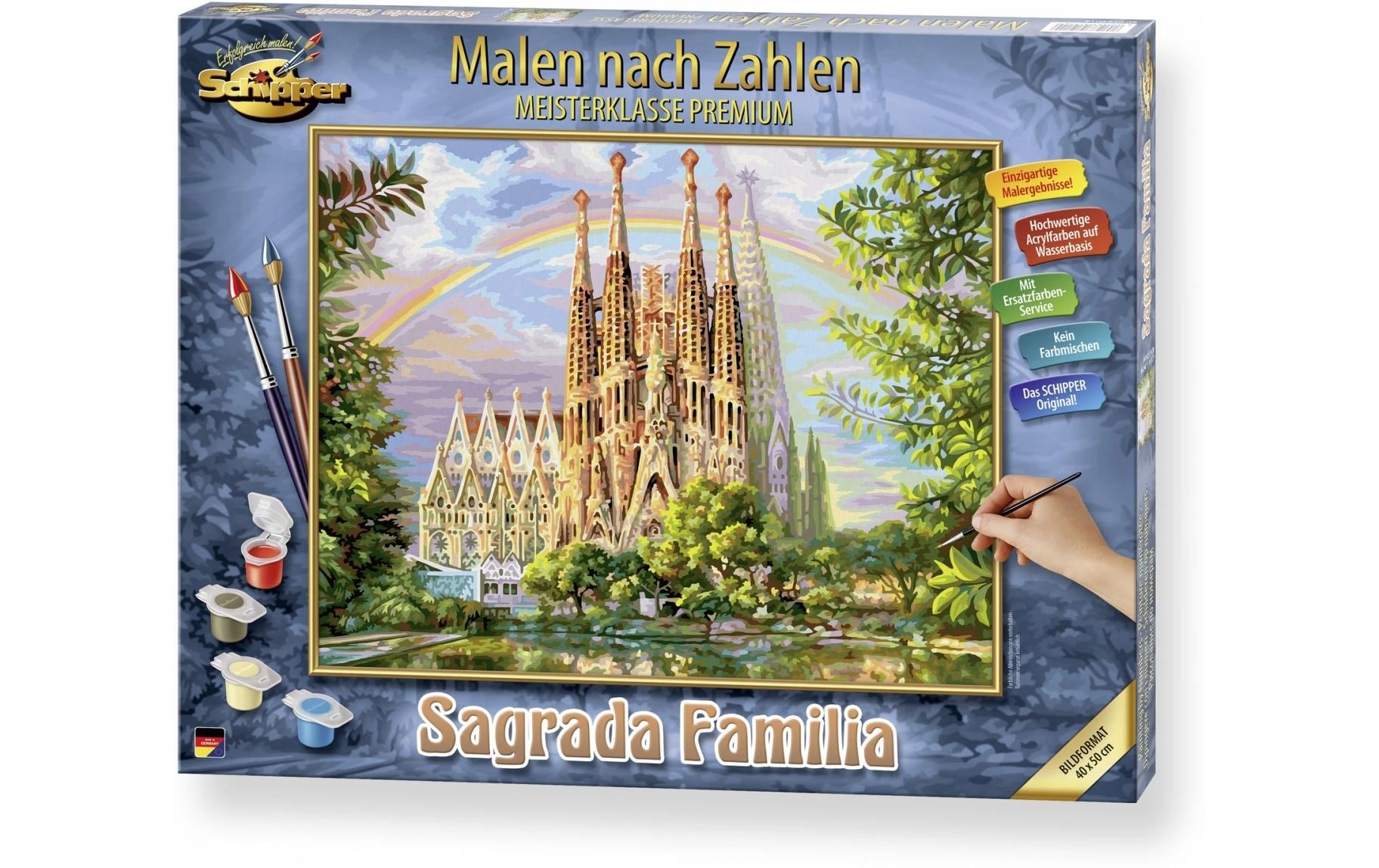 Schipper Malen-nach-Zahlen-Set Sagrada Familia – 40 × 50 cm – ab 14 Jahren