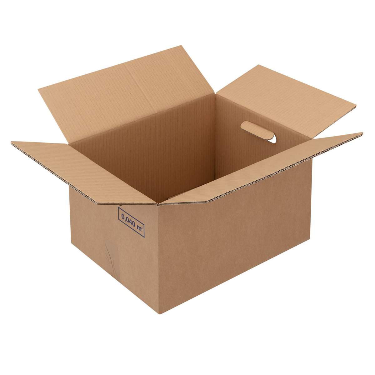 Brieger Versandkarton – Braun, Grifflöcher
