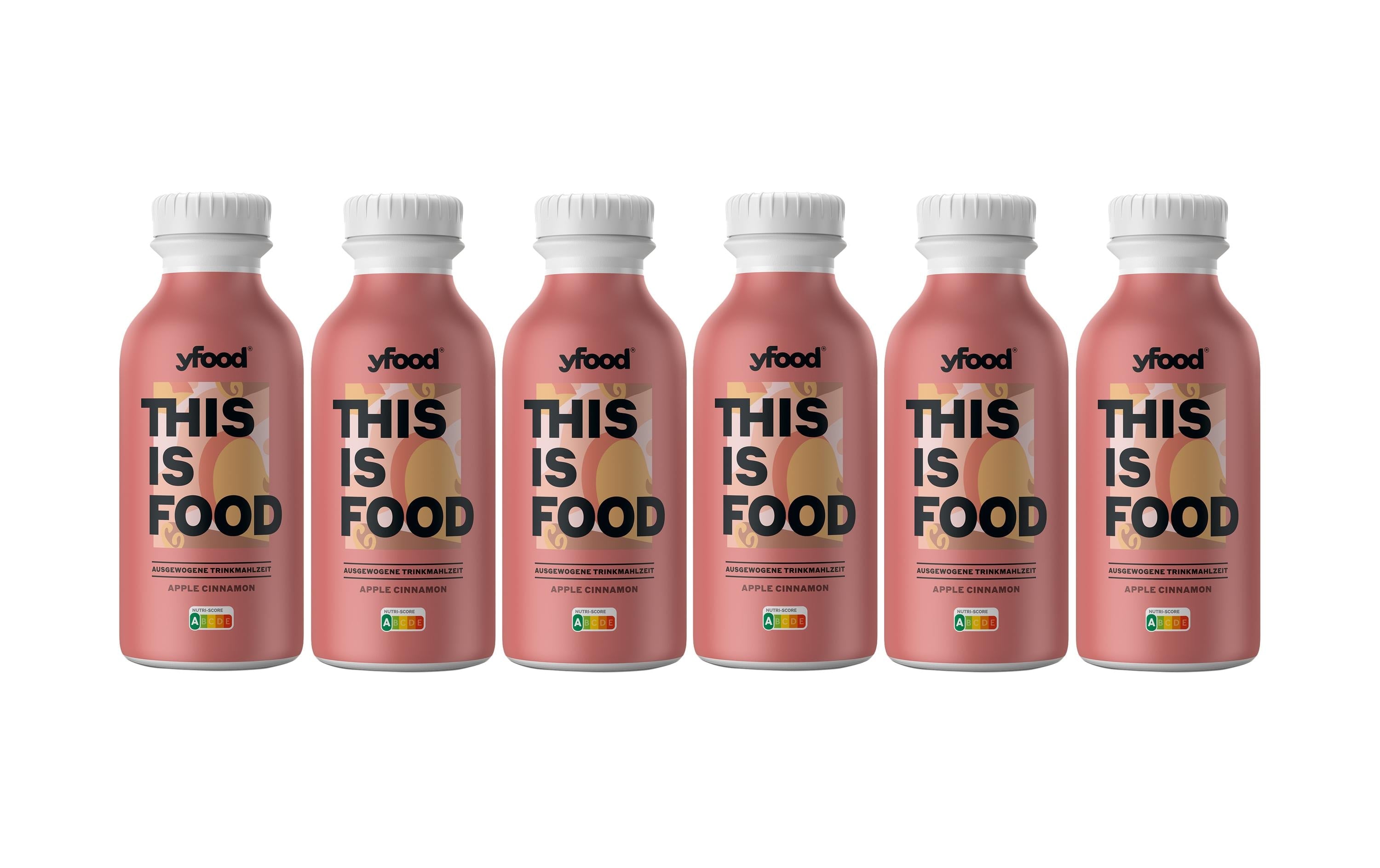 YFood Trinkmahlzeit Apfel & Zimt – 6×500 ml