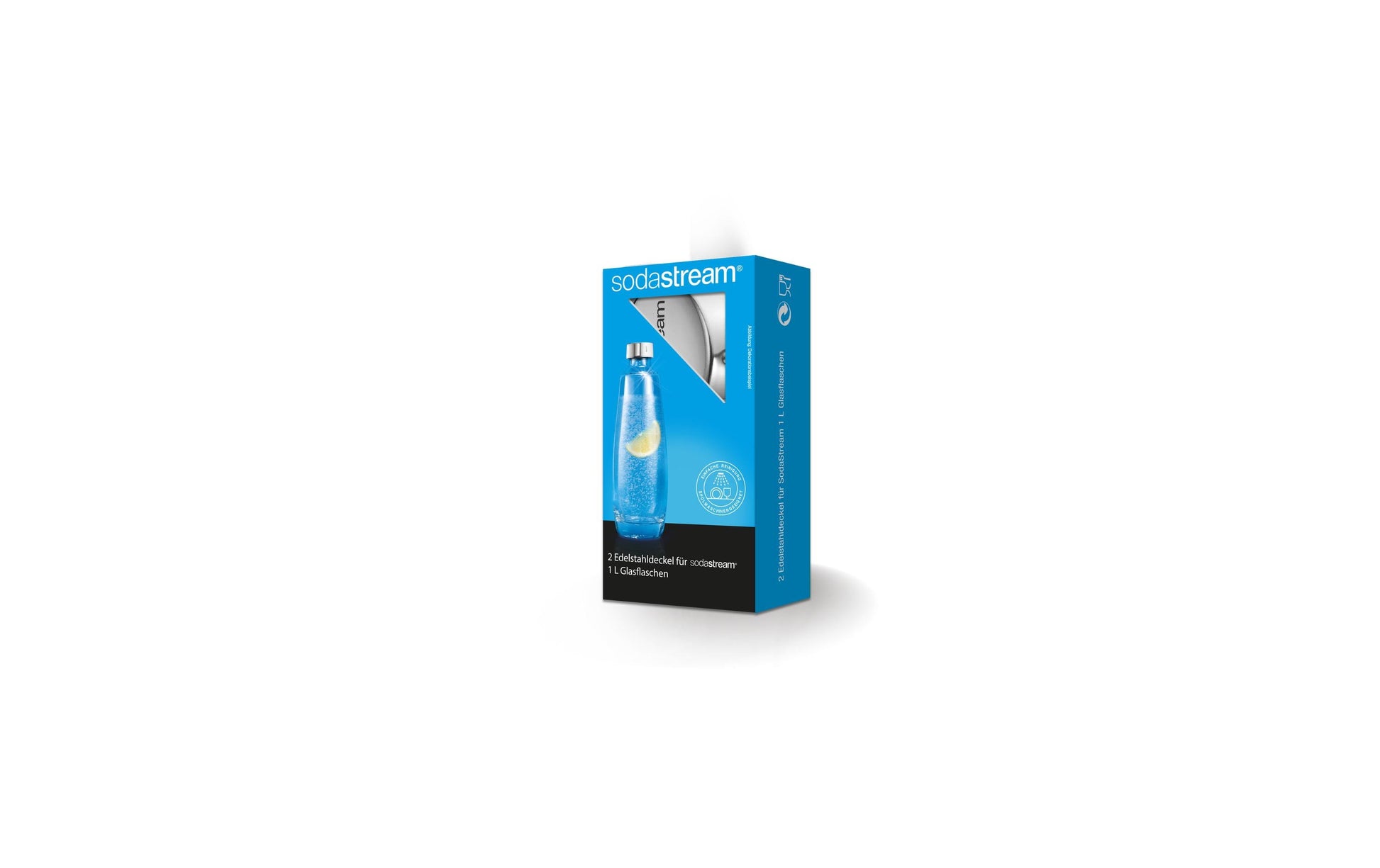 SodaStream Ersatzdeckel – für PET- und PEN-Flaschen, 2 Stk., Edelstahl