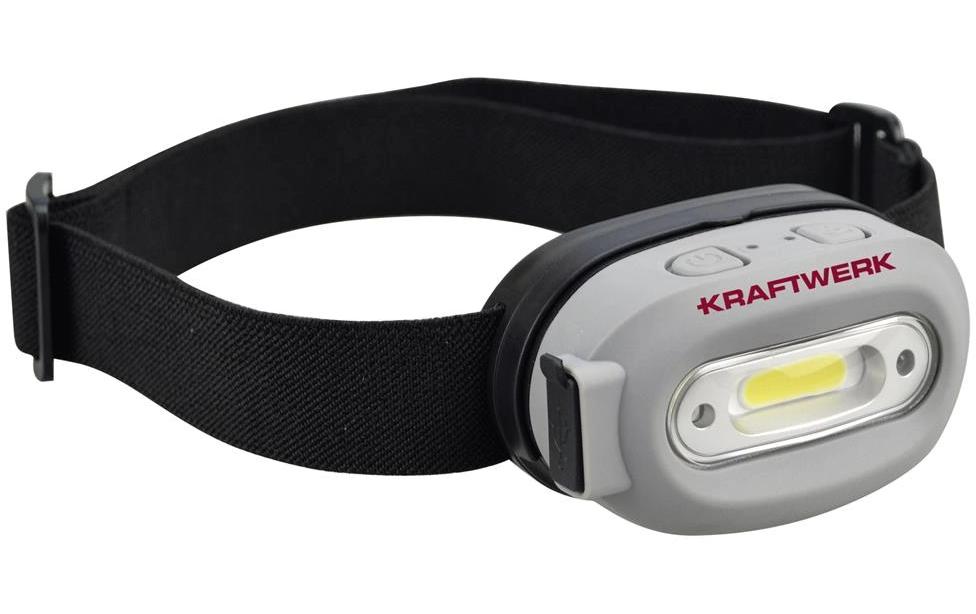 Kraftwerk Stirnlampe H260 – 260 lm, Bewegungssensor, IP44, Laufzeit 4 h – Schwarz