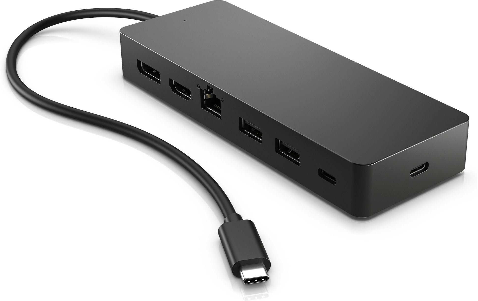 HP Multiport-Adapter – USB-C, 1× DP, 1× HDMI, 2× USB-A, 2× USB-C, 90 W PD, GbE, für Windows/Mac