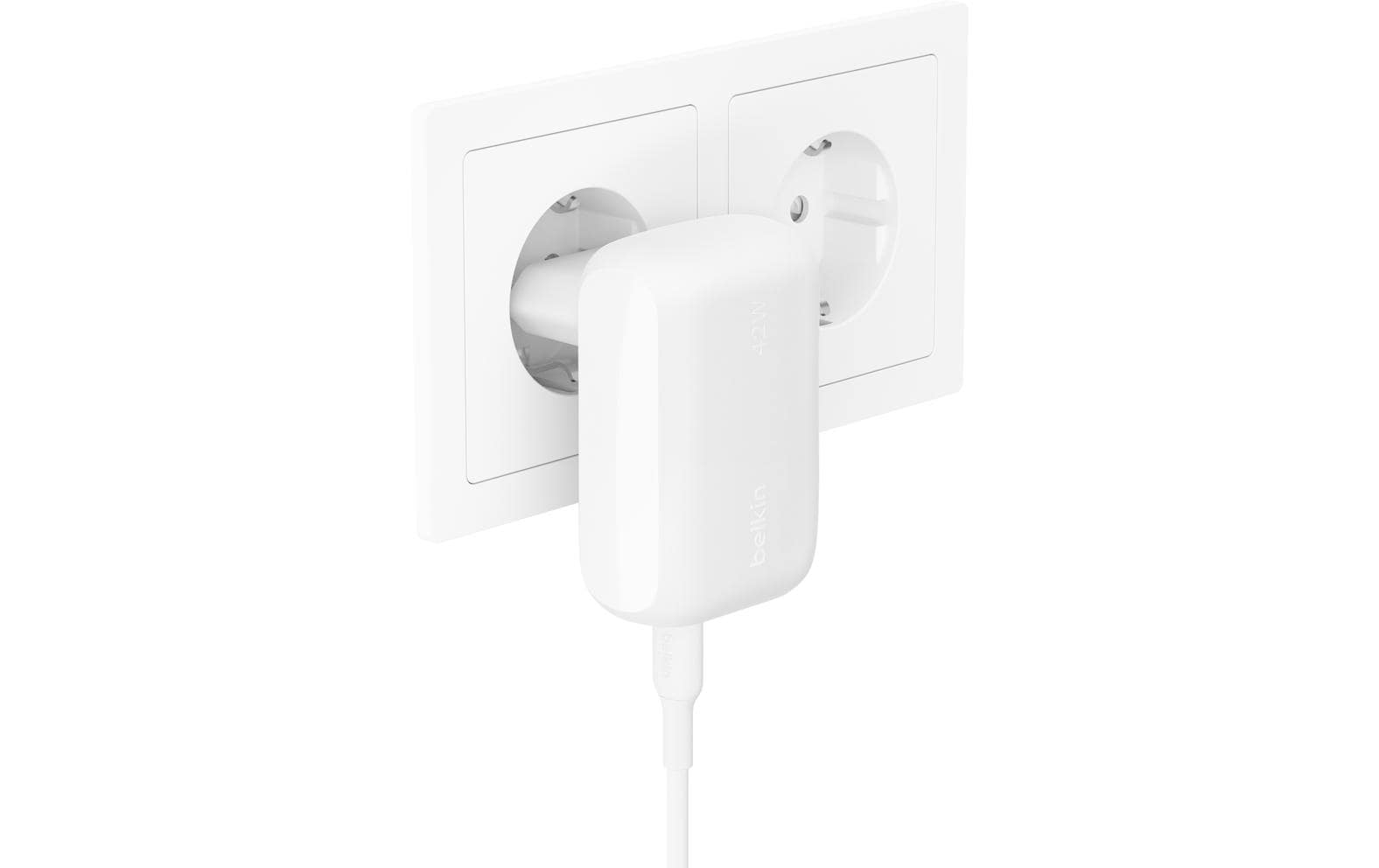 Belkin BOOSTCHARGE Netzteil – 42 W, 1× USB-C + 1× USB-A, PD, PPS