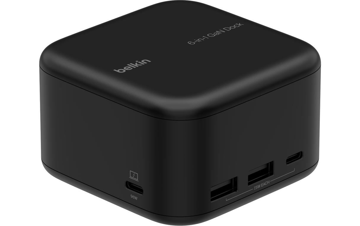 Belkin INC018vfBK Multiport-Adapter – USB-C, 1× HDMI, 2× USB-A, 96 W PD, GbE, für Windows/Mac/ChromeOS