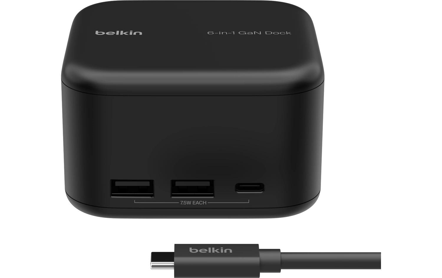 Belkin INC018vfBK Multiport-Adapter – USB-C, 1× HDMI, 2× USB-A, 96 W PD, GbE, für Windows/Mac/ChromeOS